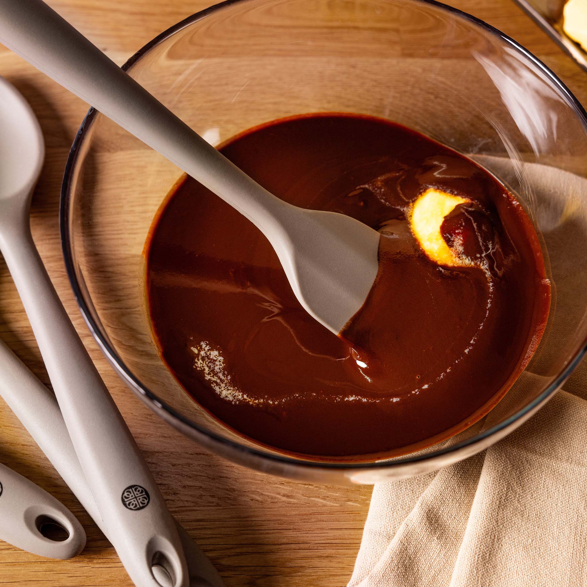 Pure Kitchen Tools set Spatel + Pannenlikker Taupe