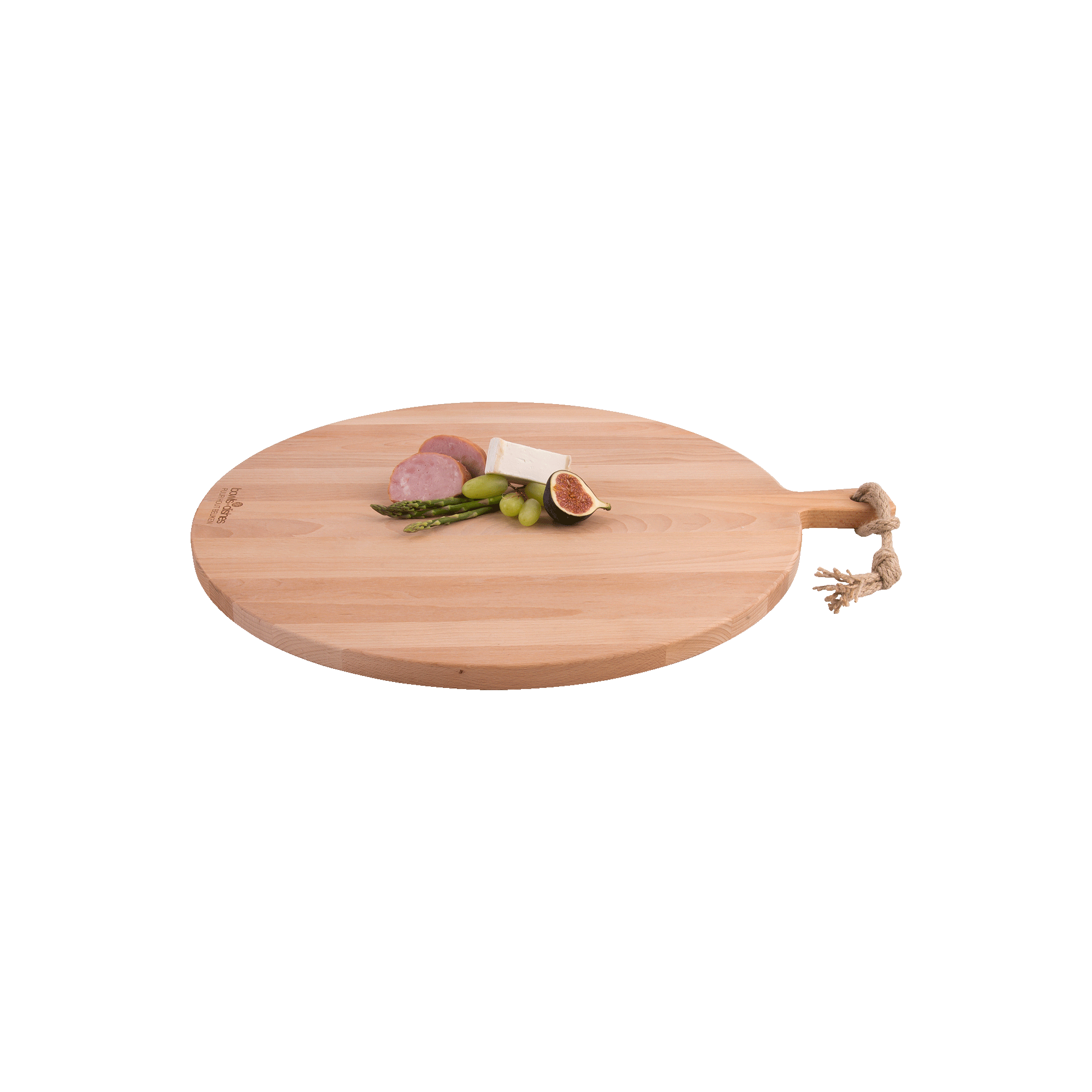 Pure Beech Wood Serving Board round 50 x 2 cm
