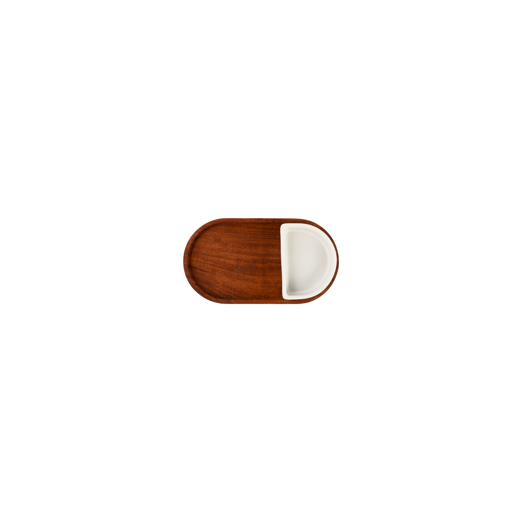 Pure Acacia Wood Serveertray ovaal S 22.5x12 cm