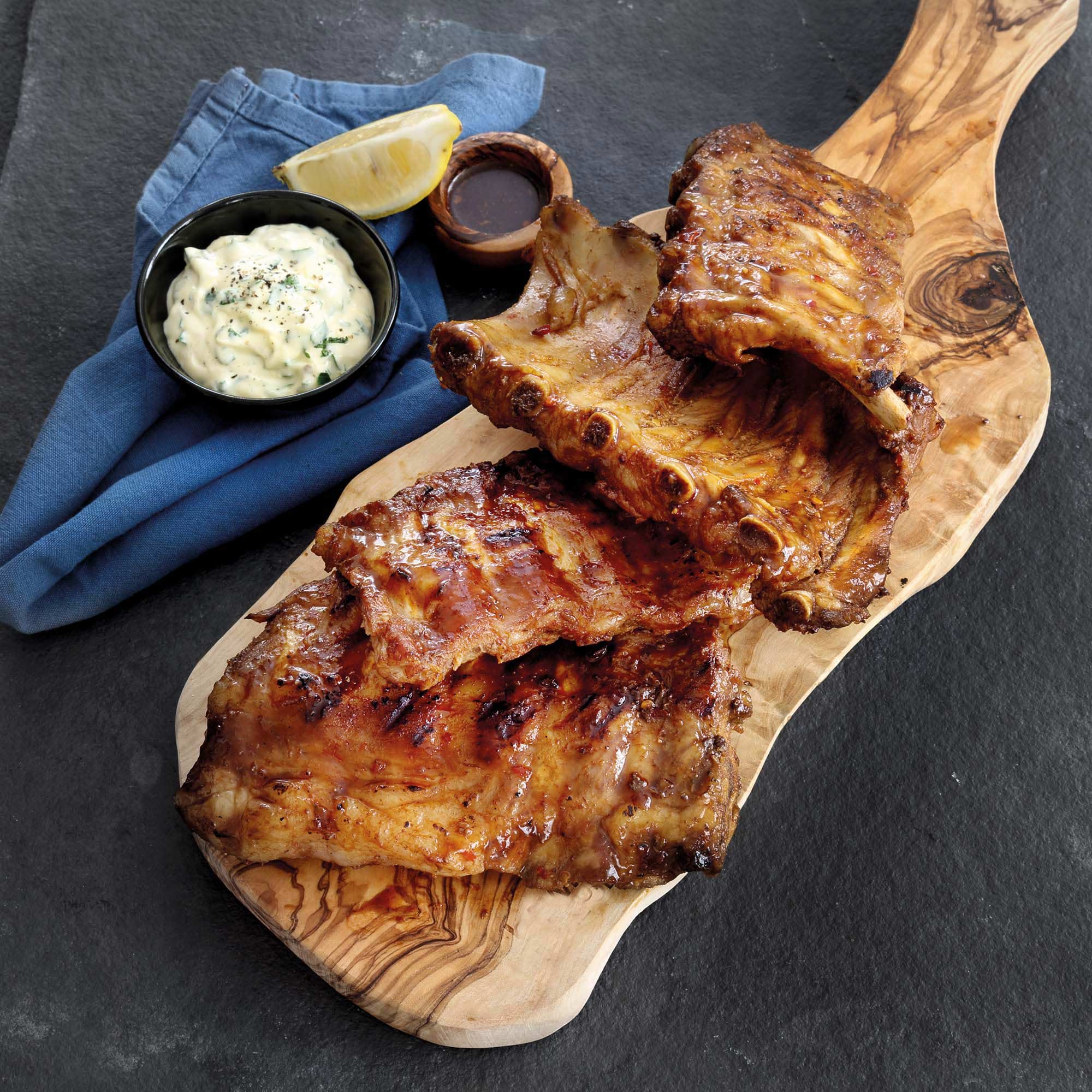 Olijfhouten Serveerplank Rustique met handvat 45-50 cm