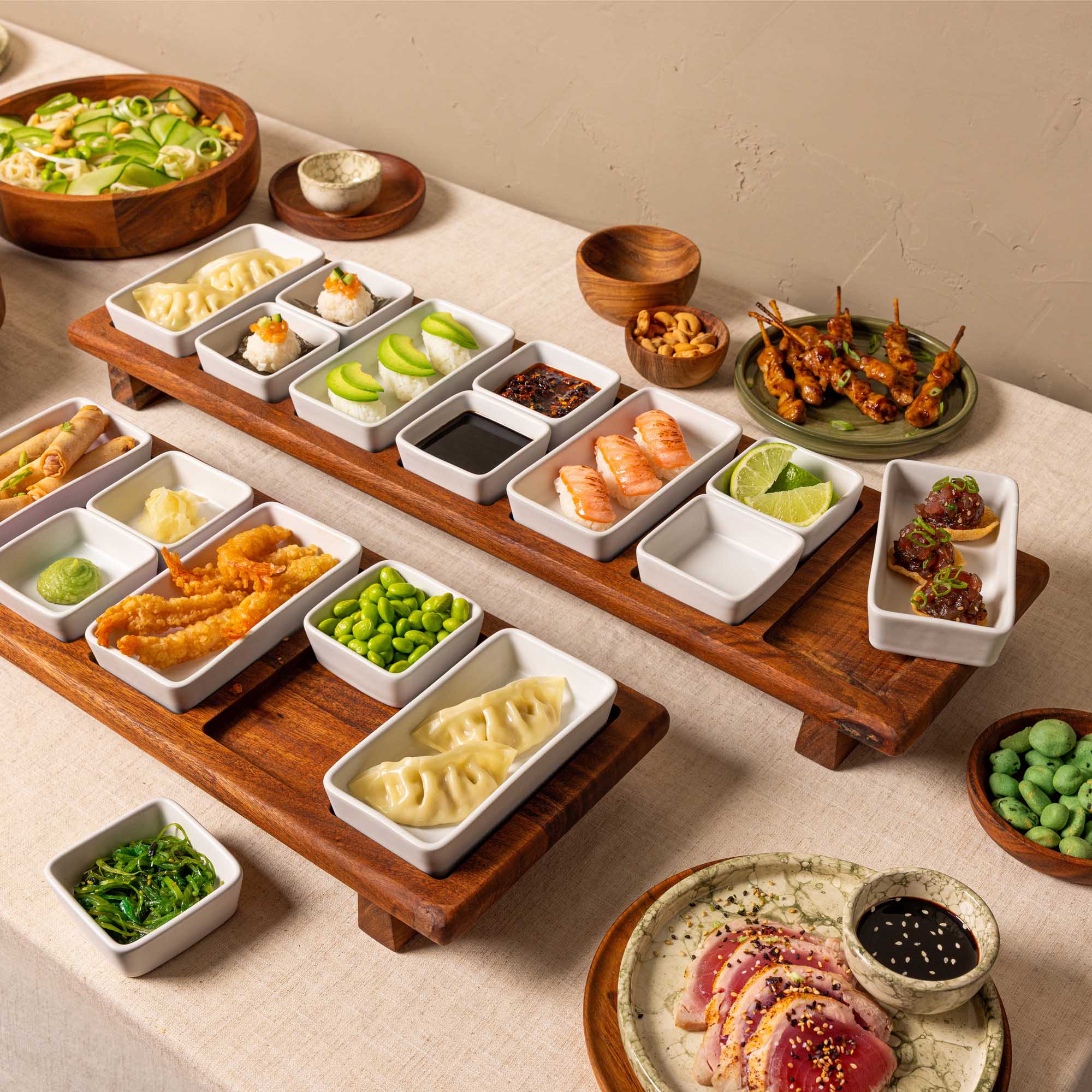 Stoneware Borrel bakje langwerpig 15,4 x 7,6 x 3 cm wit