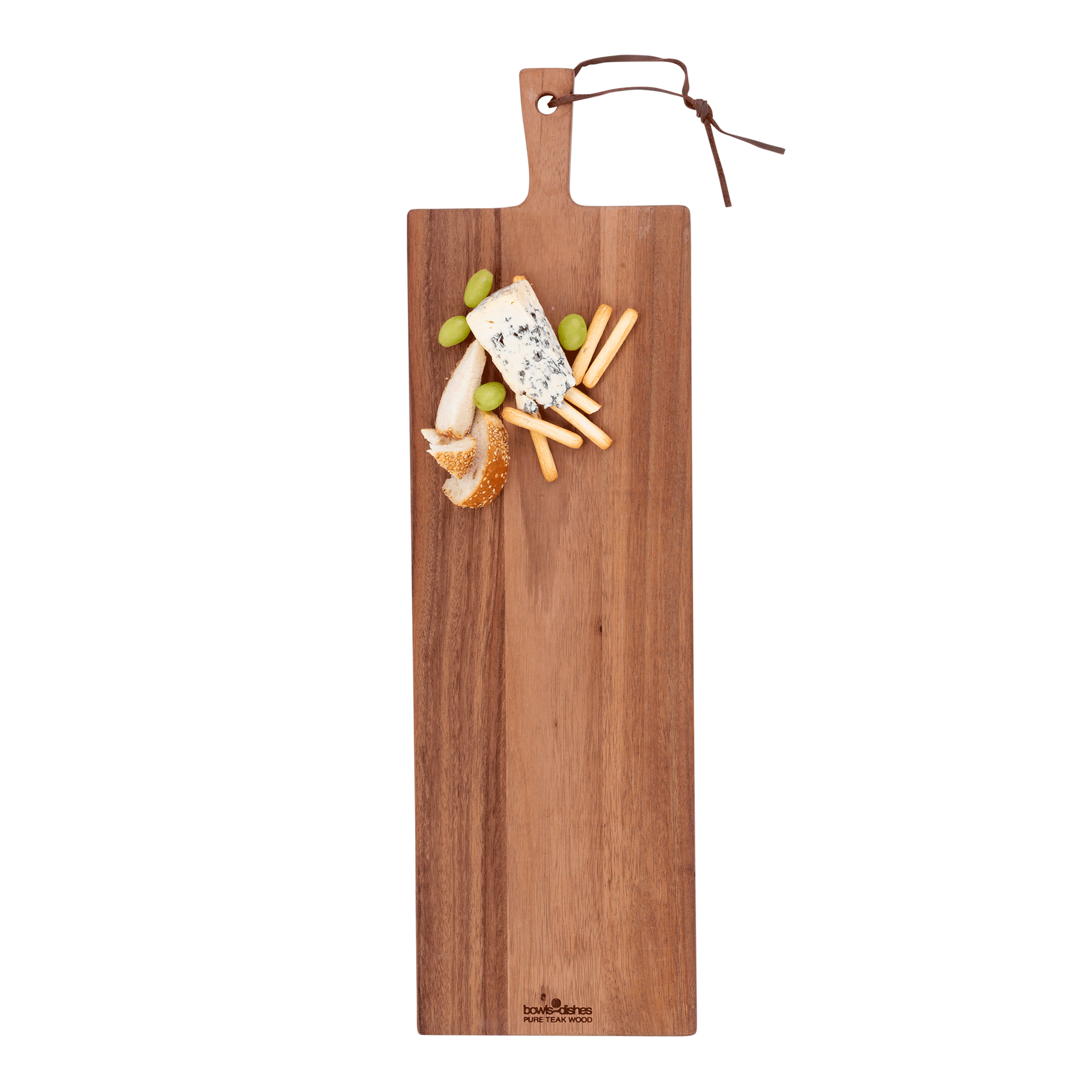 Pure Teak Wood Serveerplank 69 x 20 x 2 cm