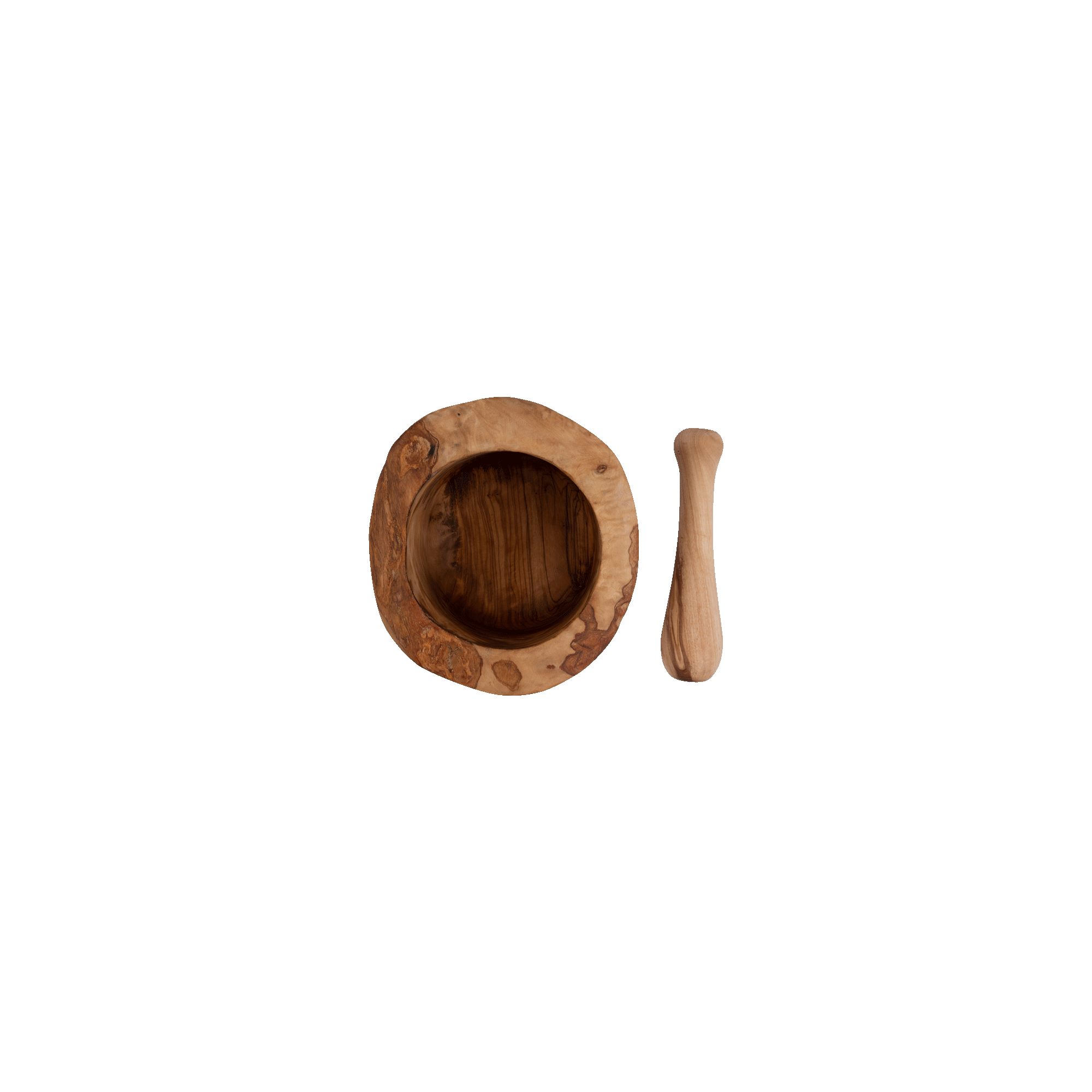 Olijfhouten Vijzel 16 cm met stamper