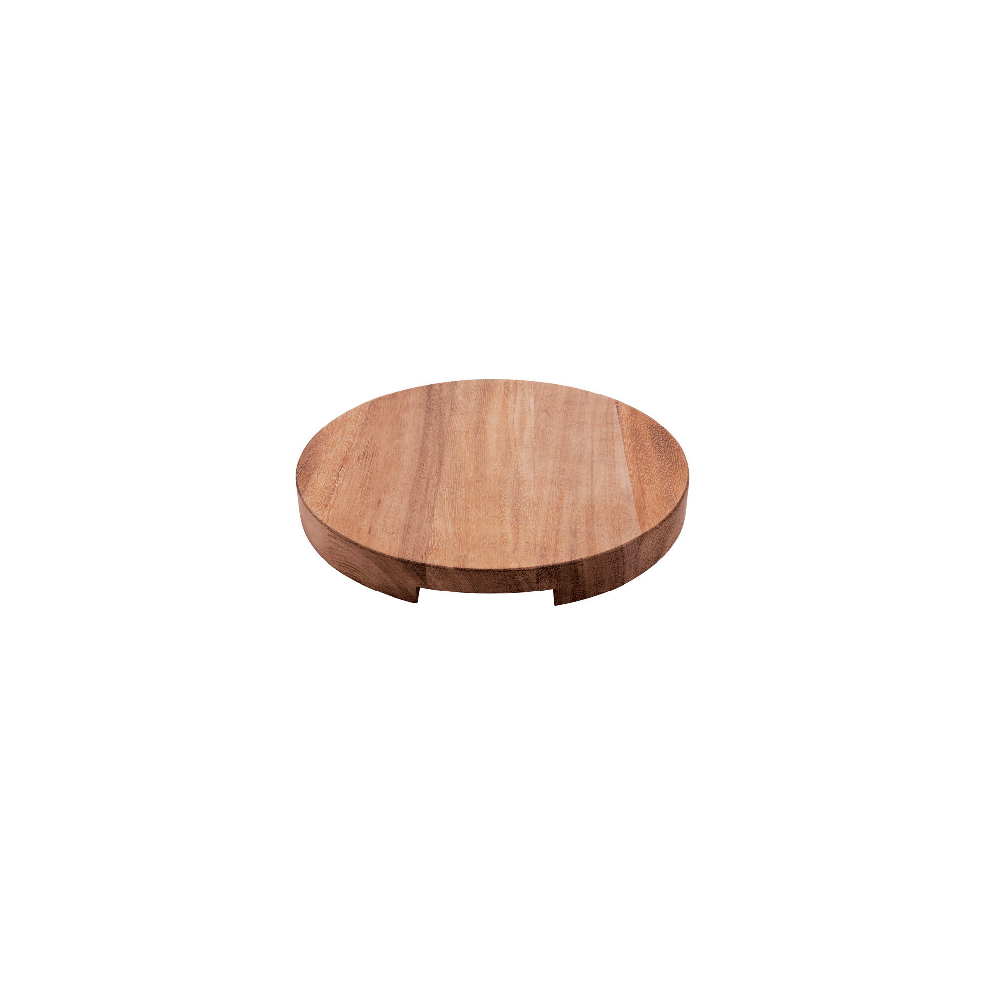 Pure Teak Wood Ronde plank met twee handgrepen 30 x 3 cm