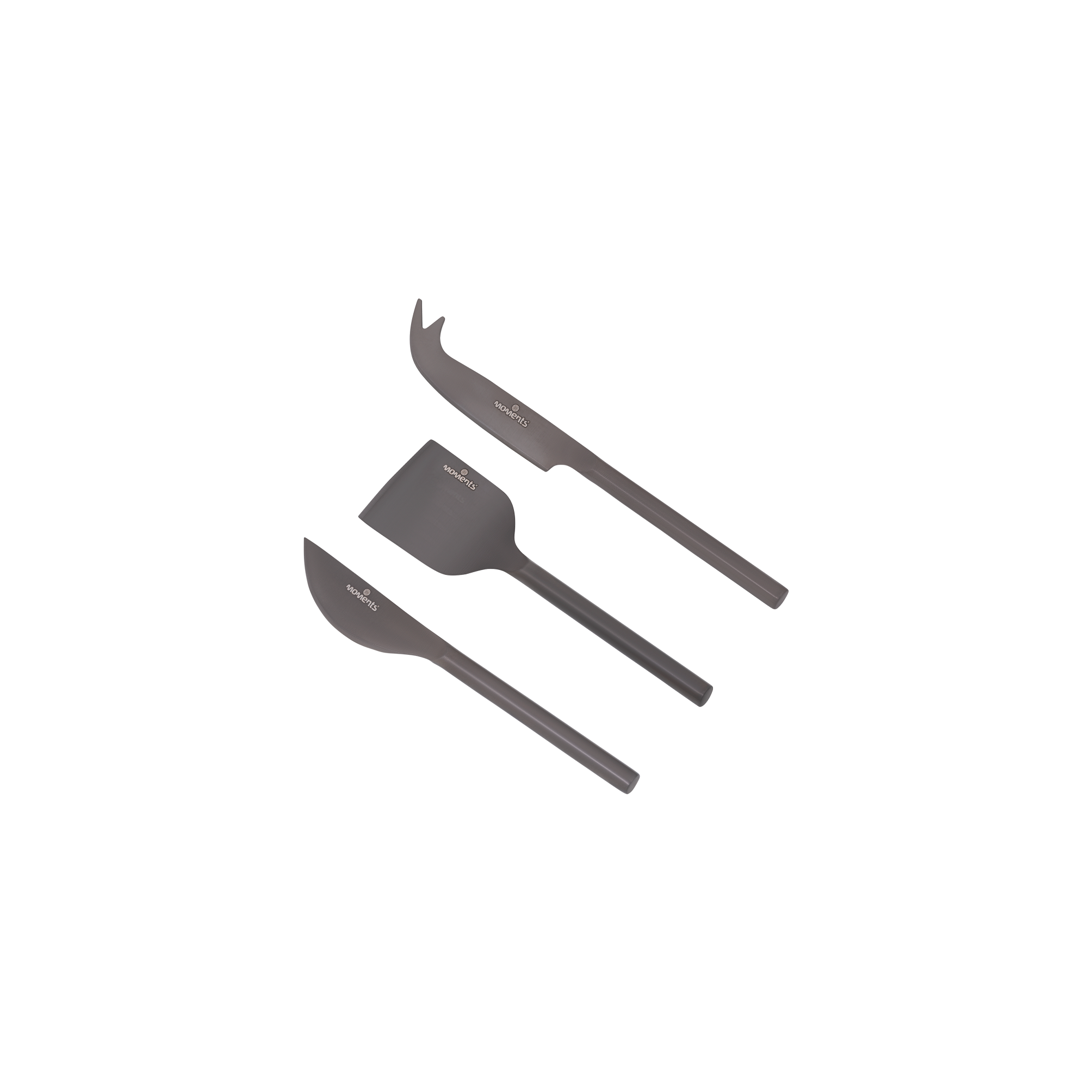 Moments Kaasmessen 14 cm Titanium set van 3