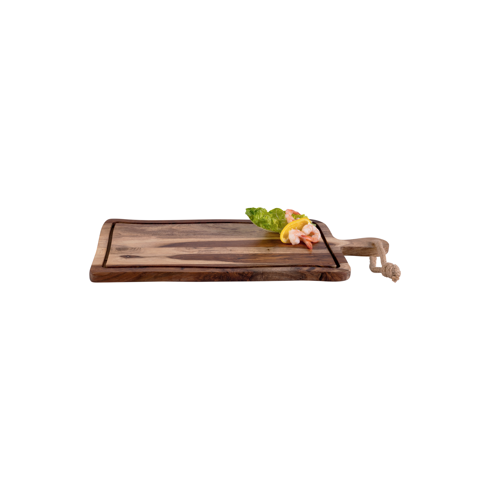 Pure Rose Wood Serveerplank rustiek met sapgoot 49x23.5 cm