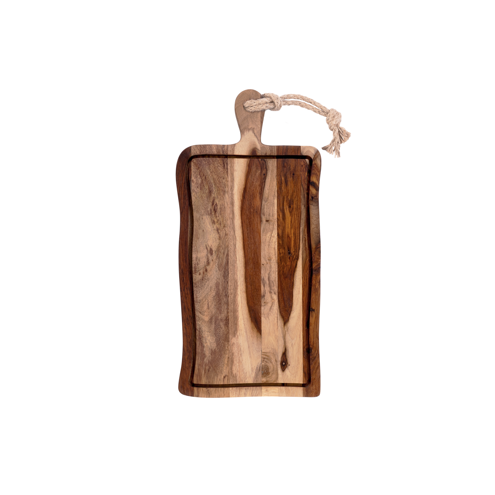Pure Rose Wood Serveerplank rustiek met sapgoot 49x23.5 cm