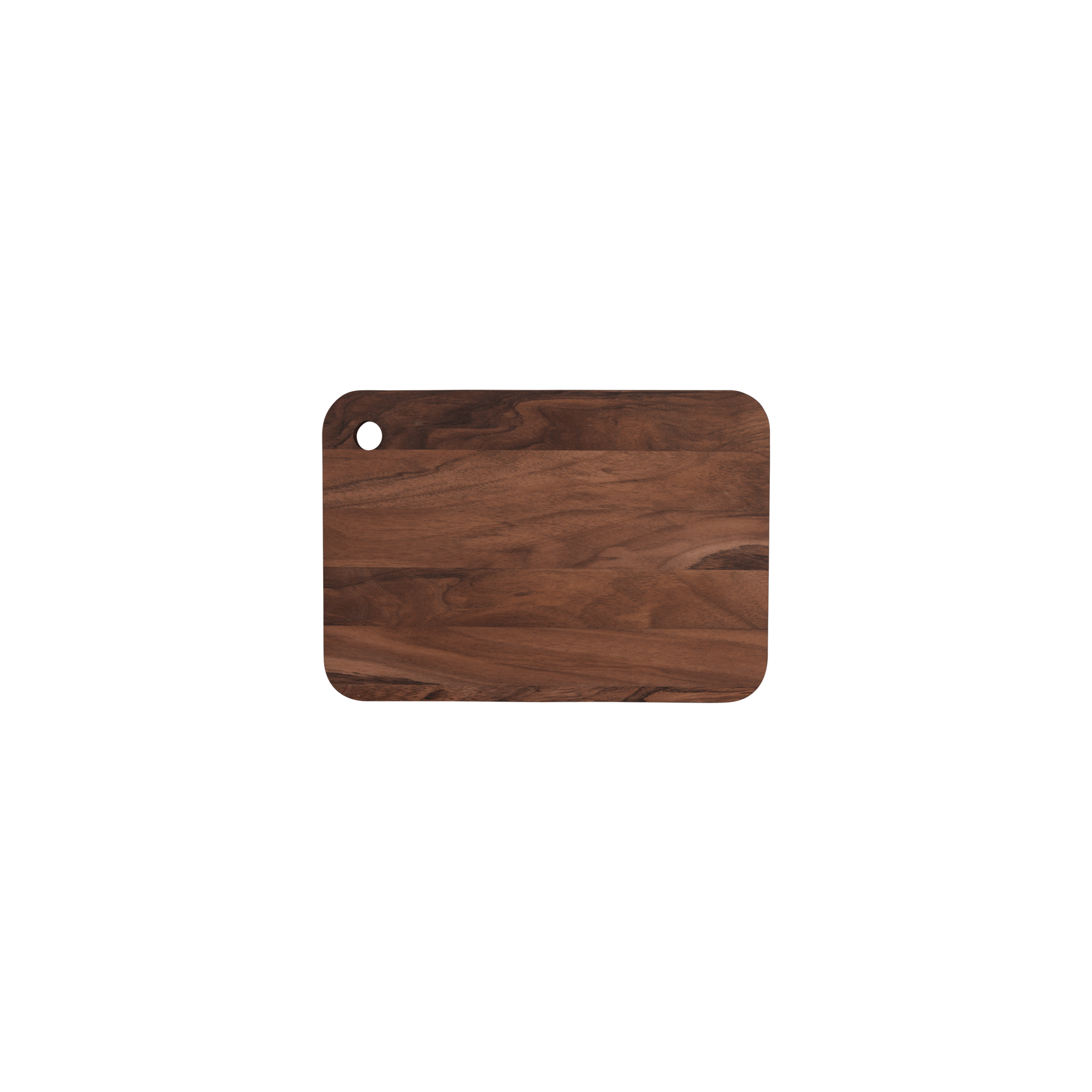 Pure Walnut Wood Borrelplank rechthoek met gat 28 x20 x2 cm