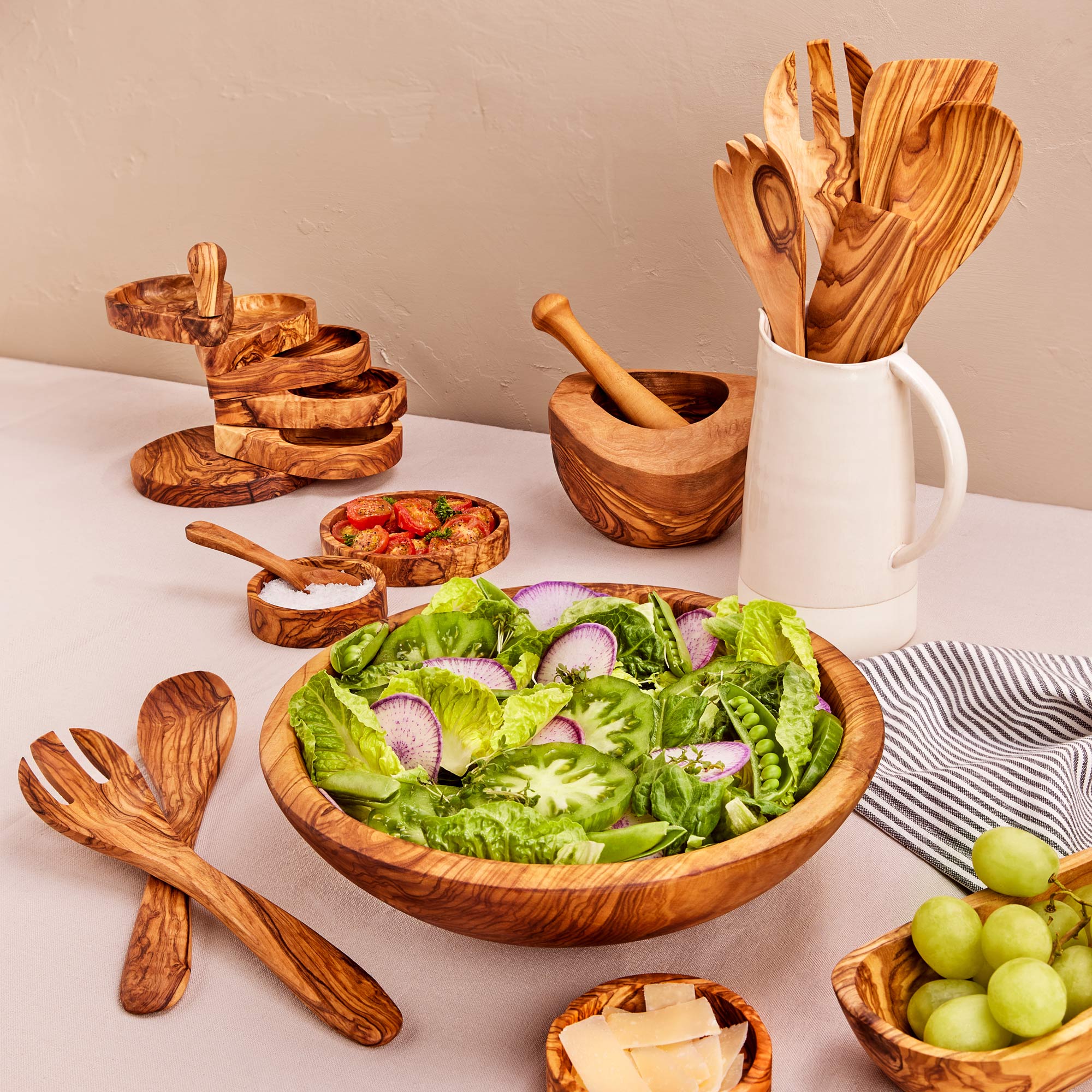 Olijfhouten Schaal Ø 24 cm