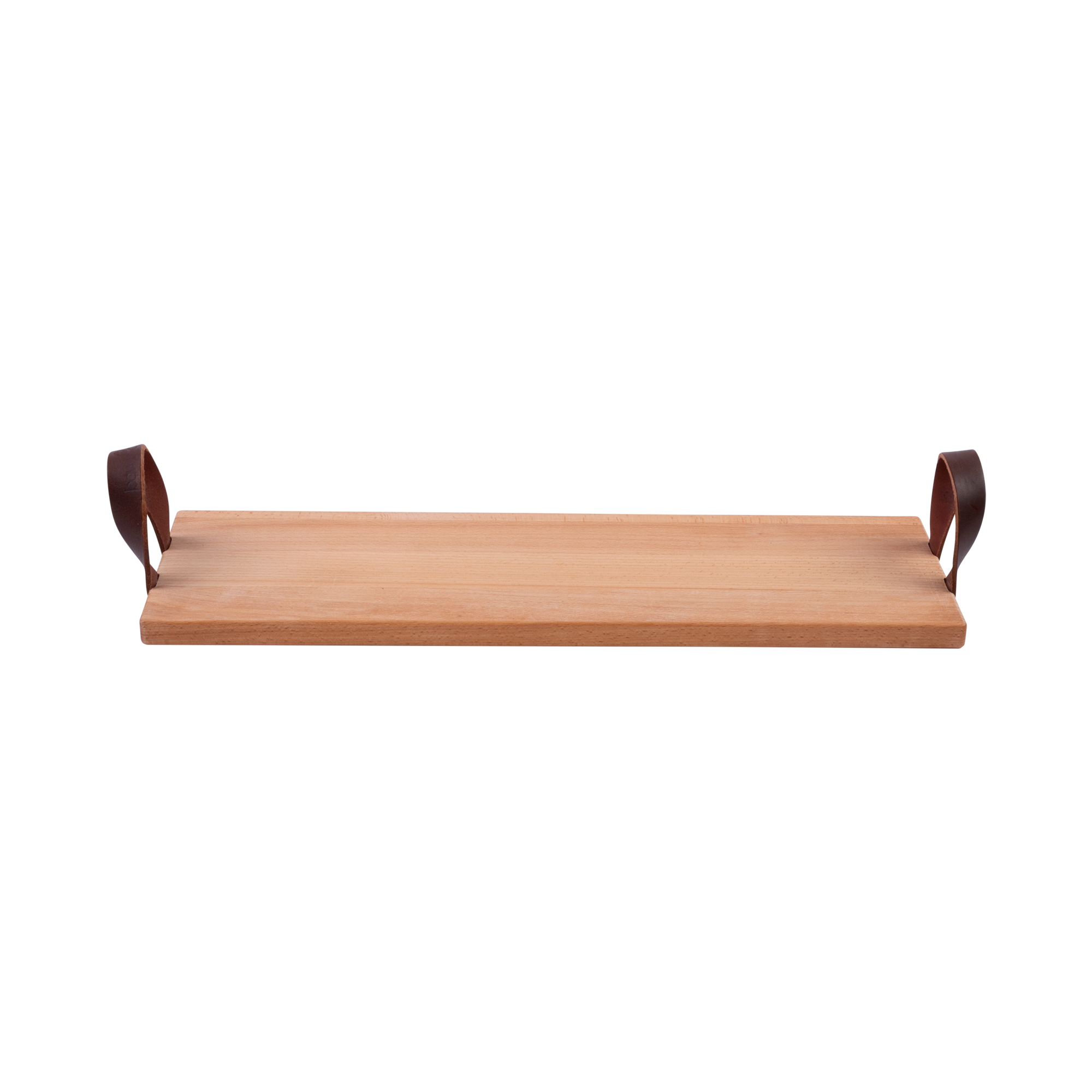 Puur Hout | Beuken Serveertray met handgreep leer 59 x19,5cm