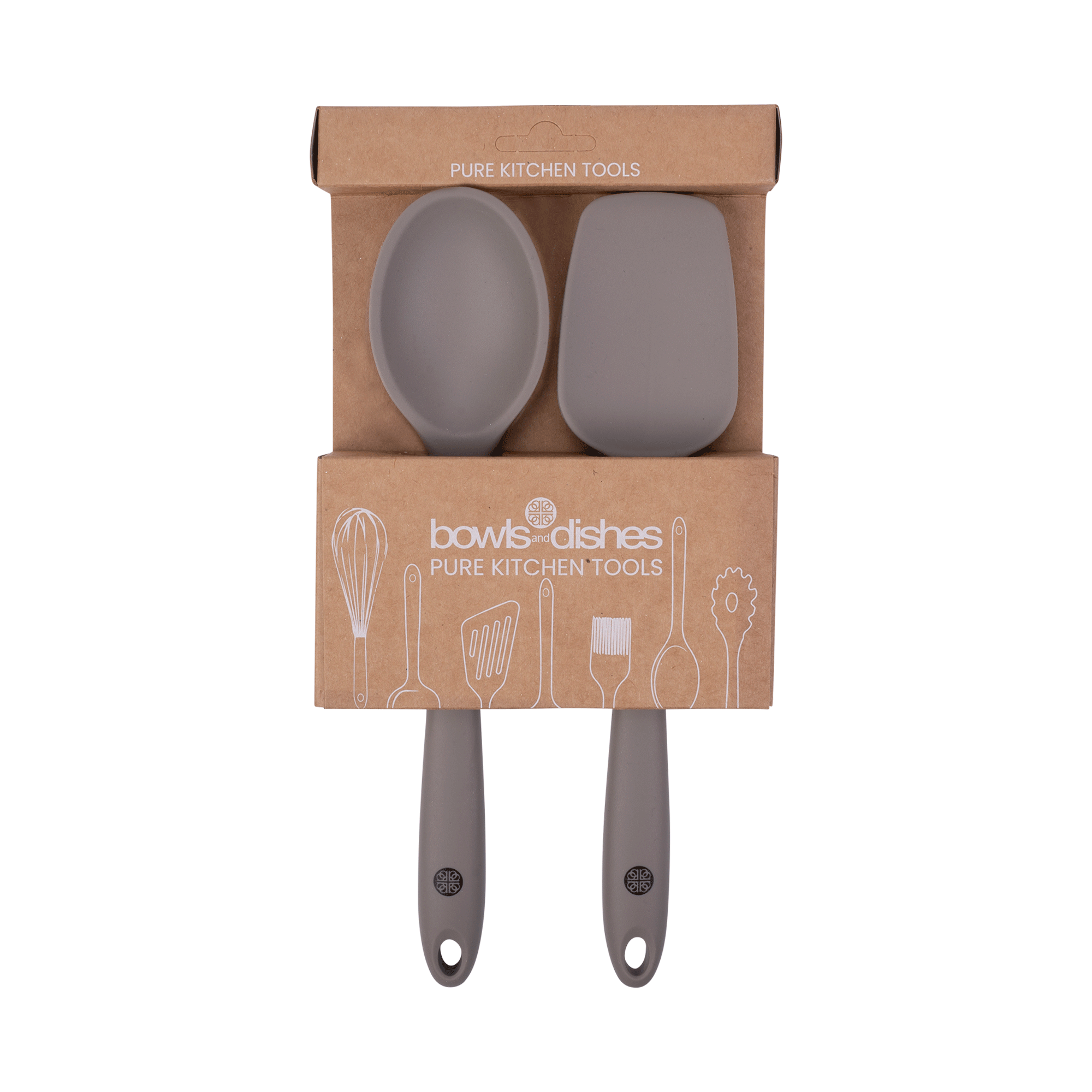 Pure KitchenTools set Lepel + Spatel Taupe