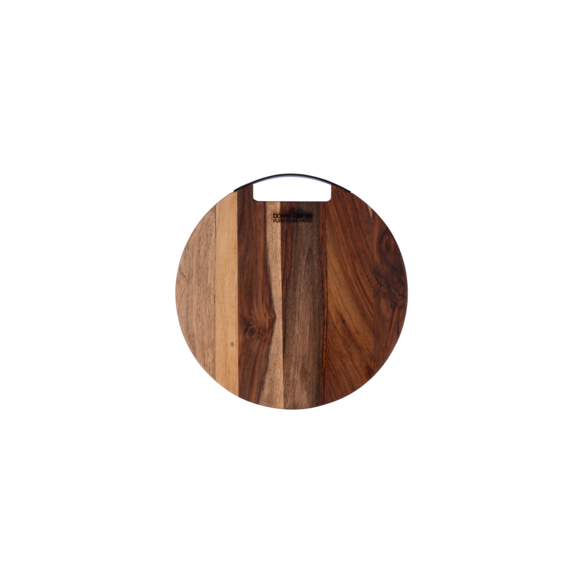Pure Rose Wood Serveerplank rond 1 metalen handvat Ø 30 cm