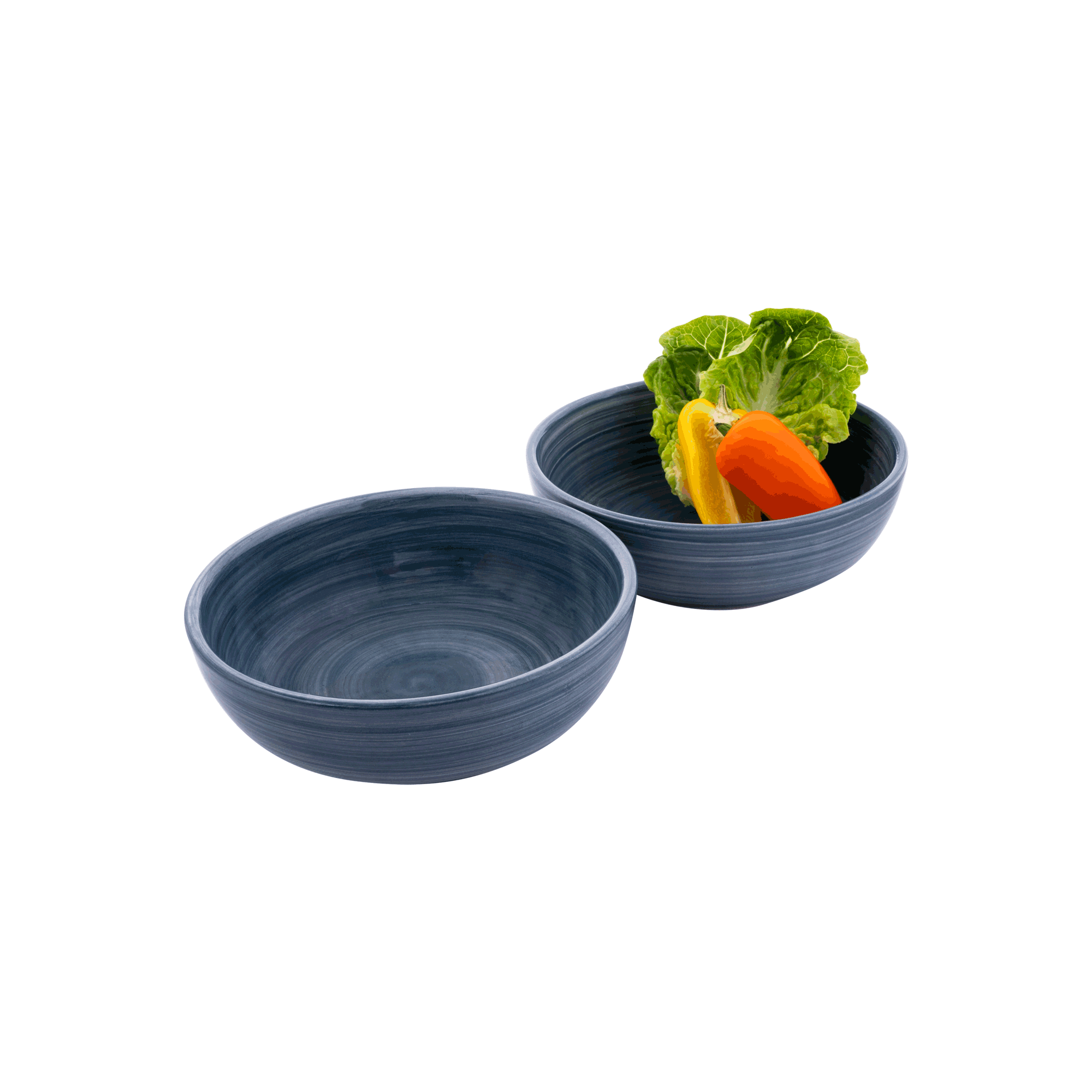 Mano Schaal 15 cm blauwgrijs - set 2 pcs