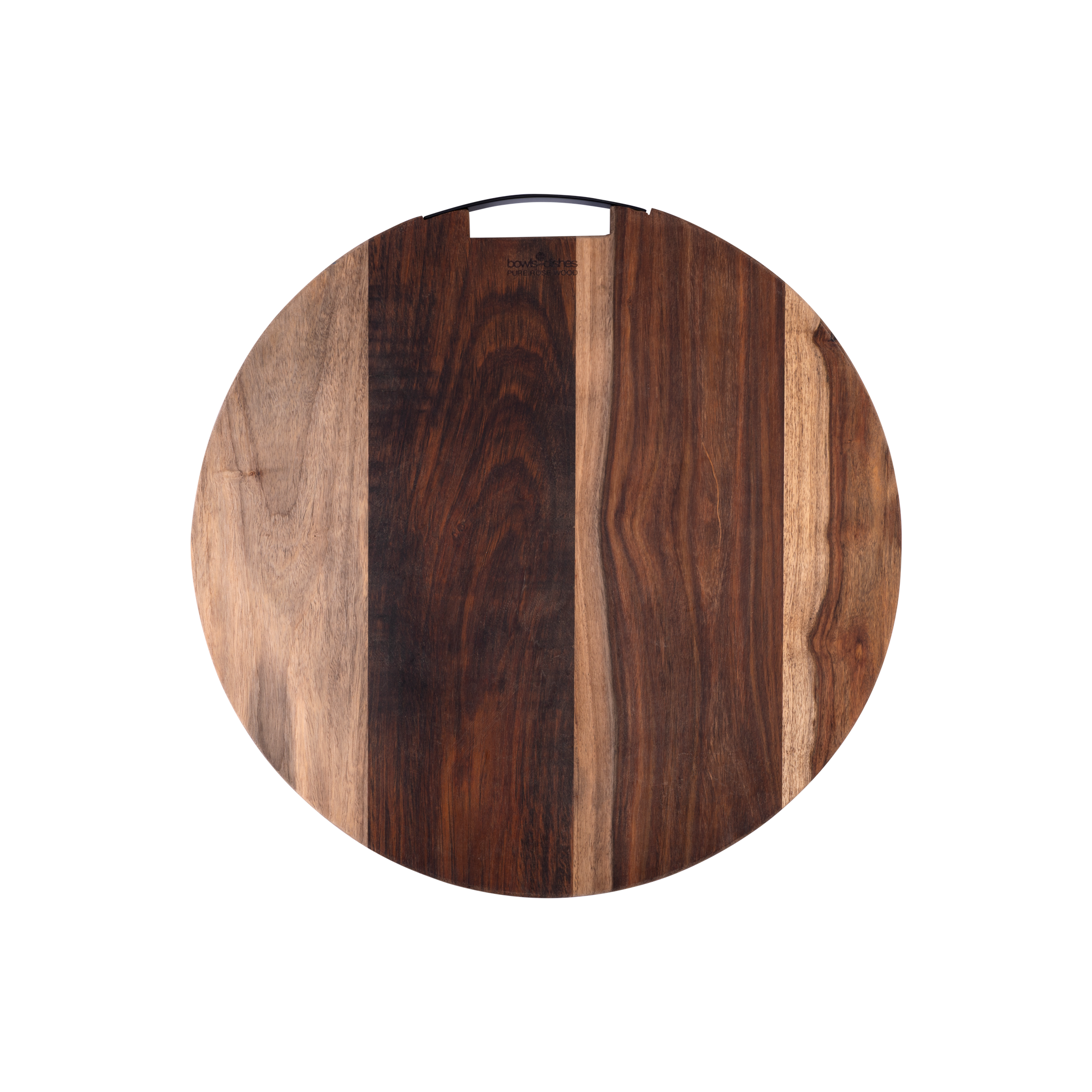 Pure Rose Wood Serveerplank rond 1 metalen handvat Ø 50 cm