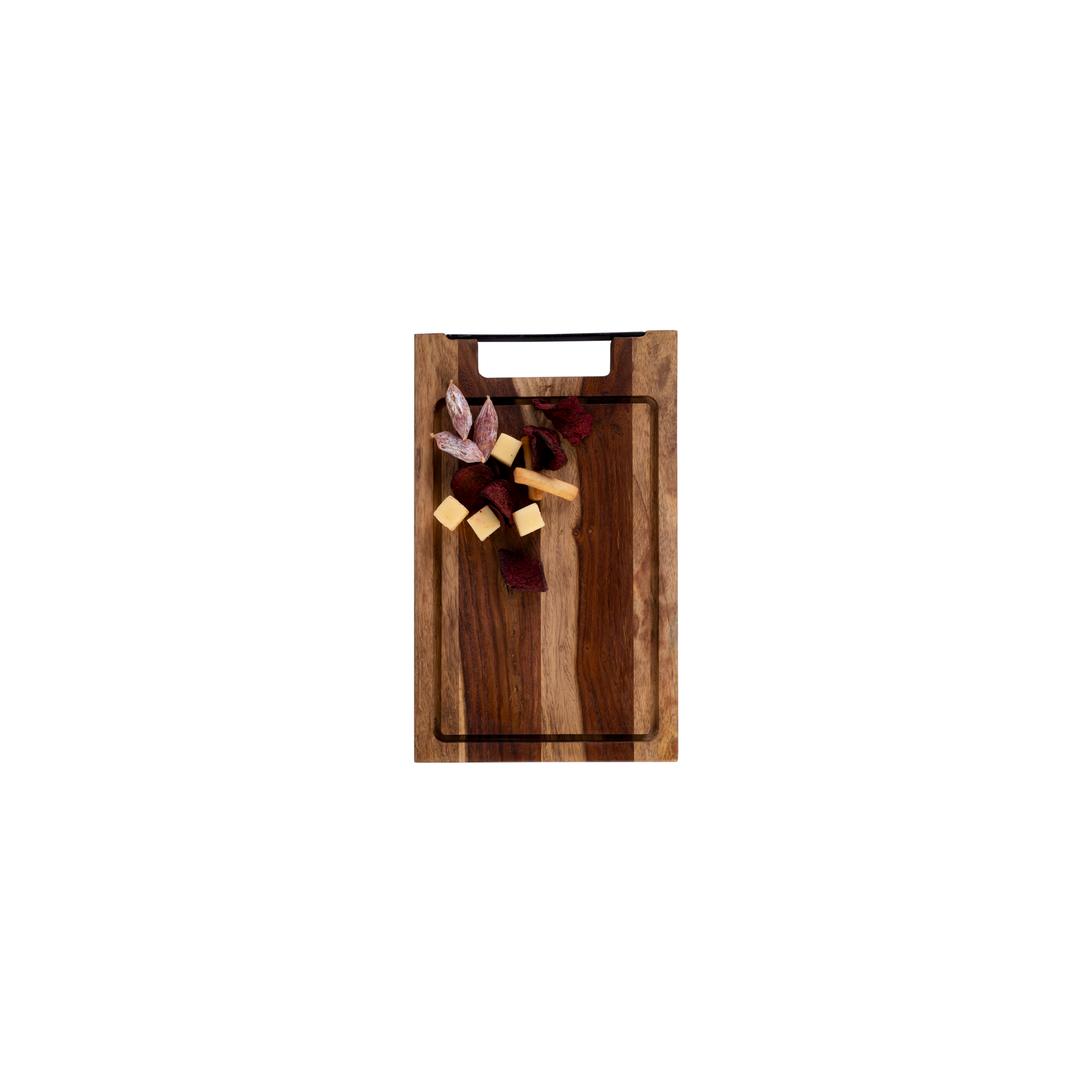 Pure Rose Wood Serveerplank recht met sapgoot 32 cm