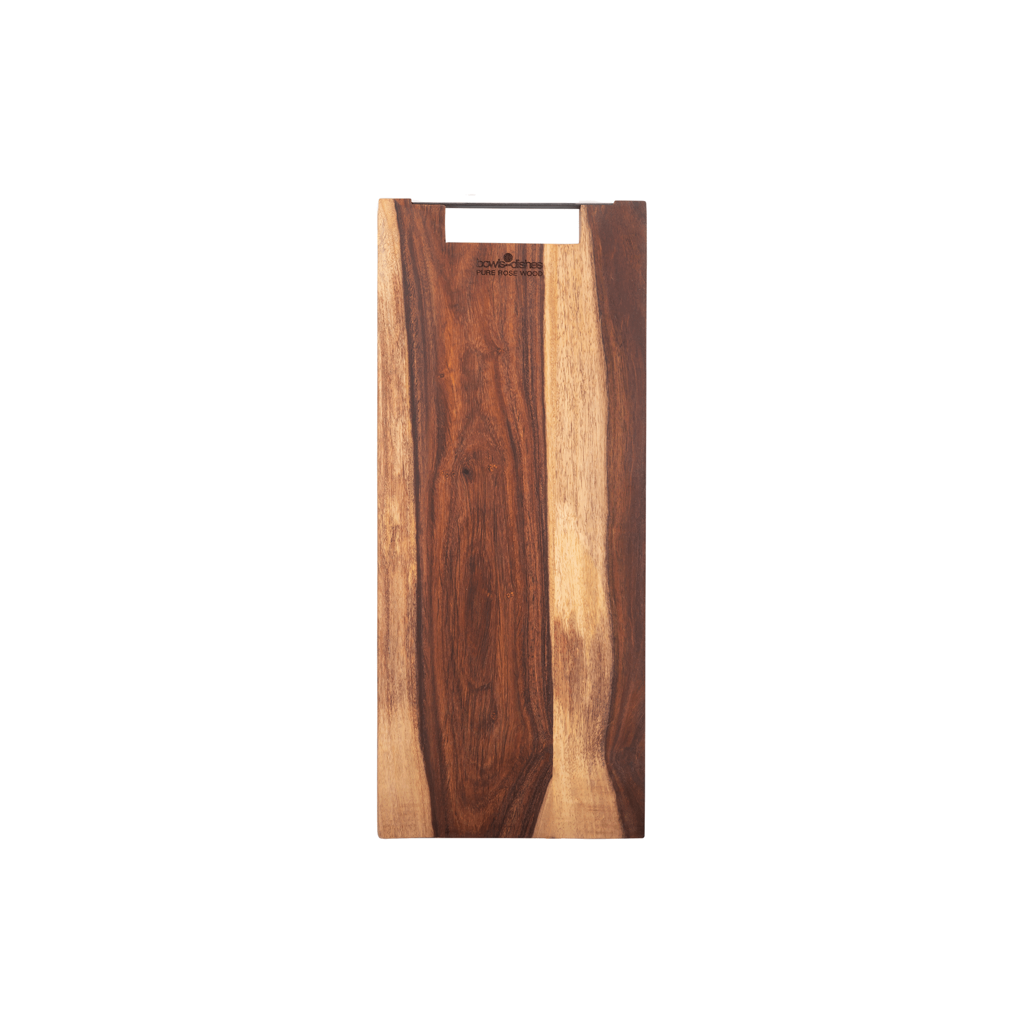 Pure Rose Wood Serveerplank recht met metalen handvat 49 cm