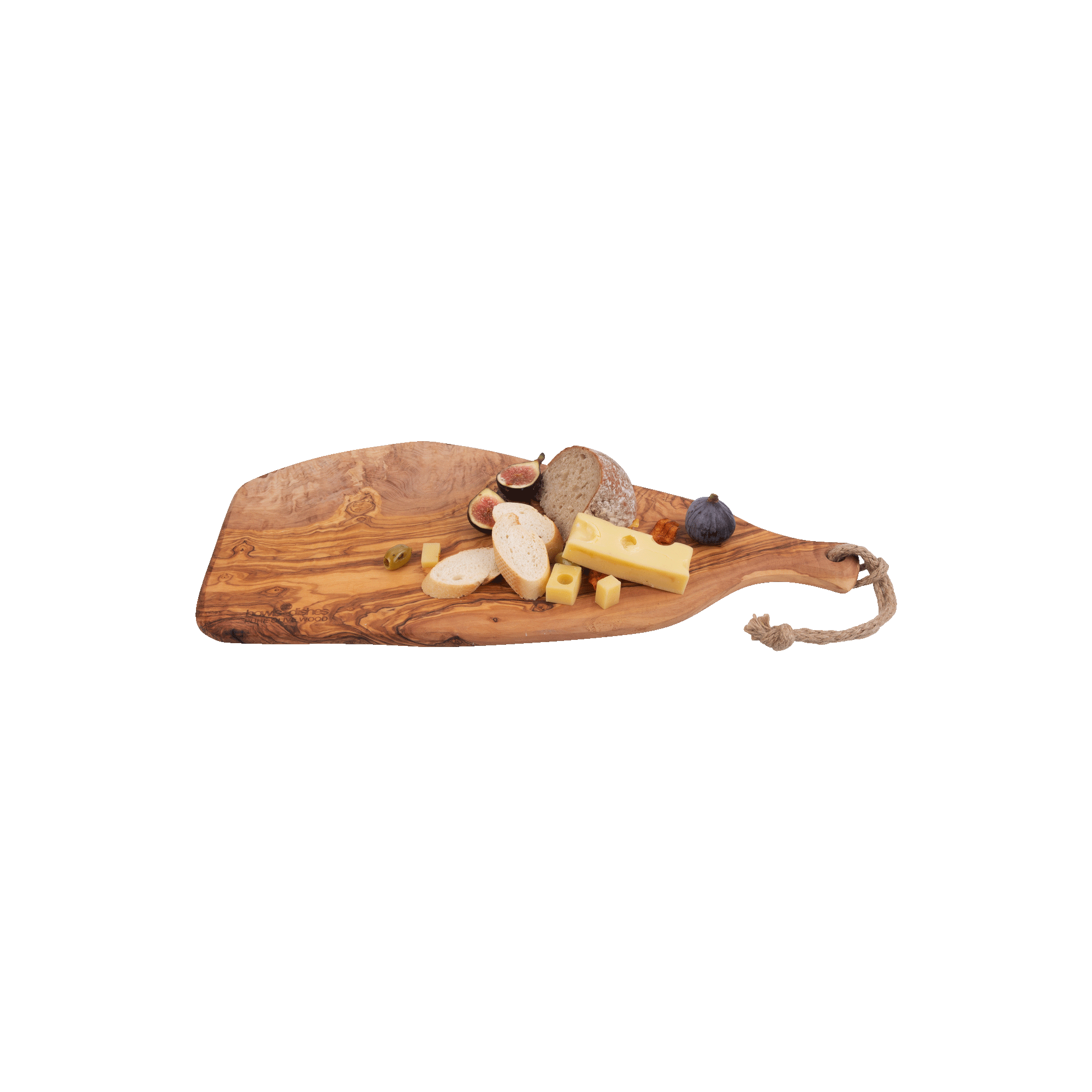 Olive Wood Serving Board Rustique with handle 50 to 55 cm