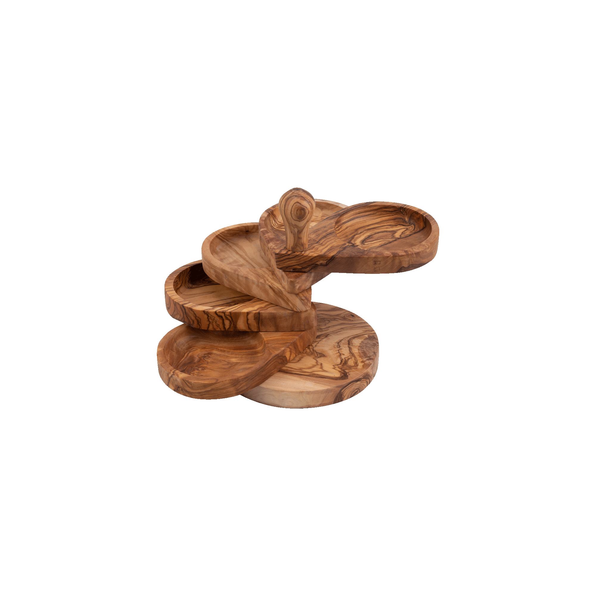 Olijfhouten Etagère 5delig