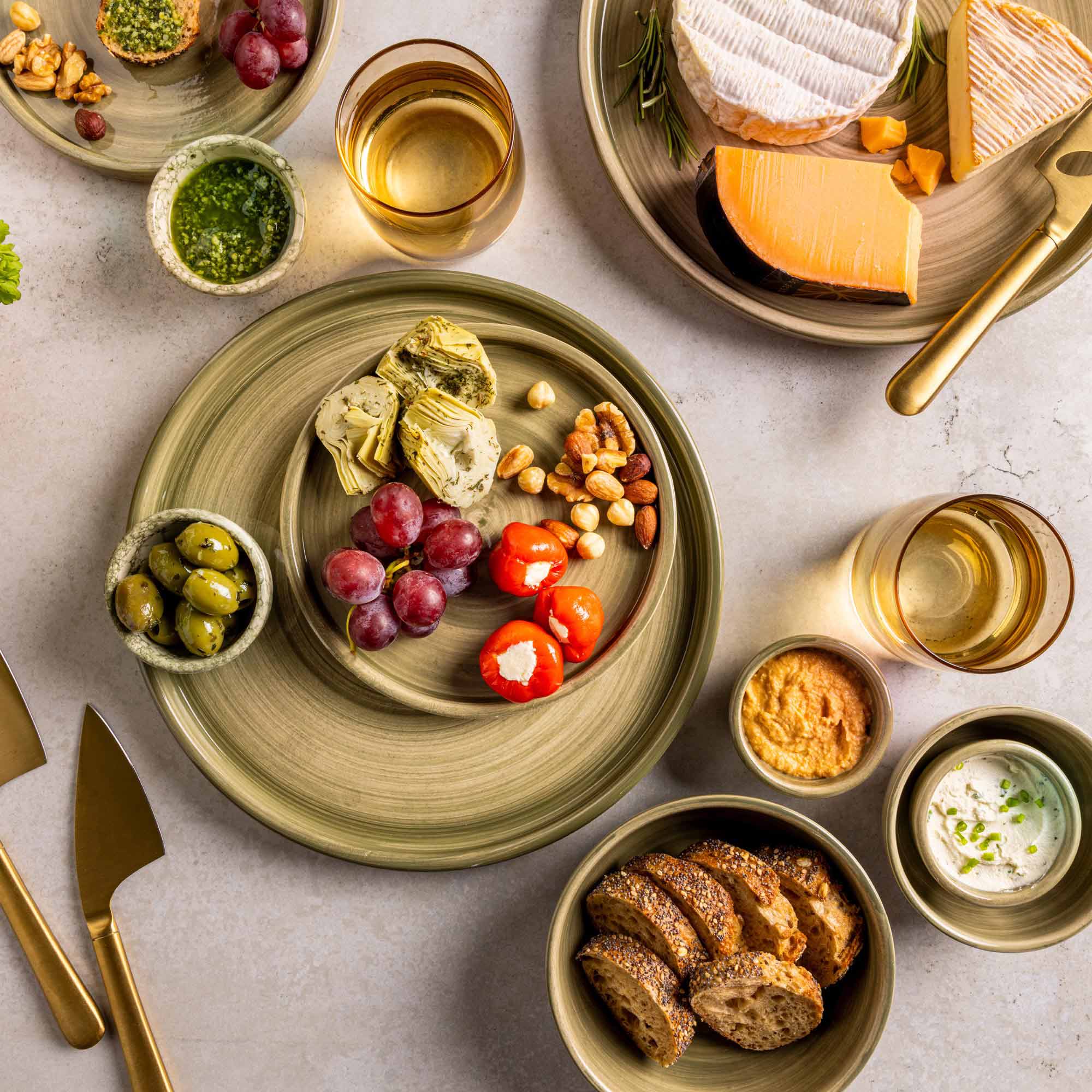 Mano Bord 18 cm groen