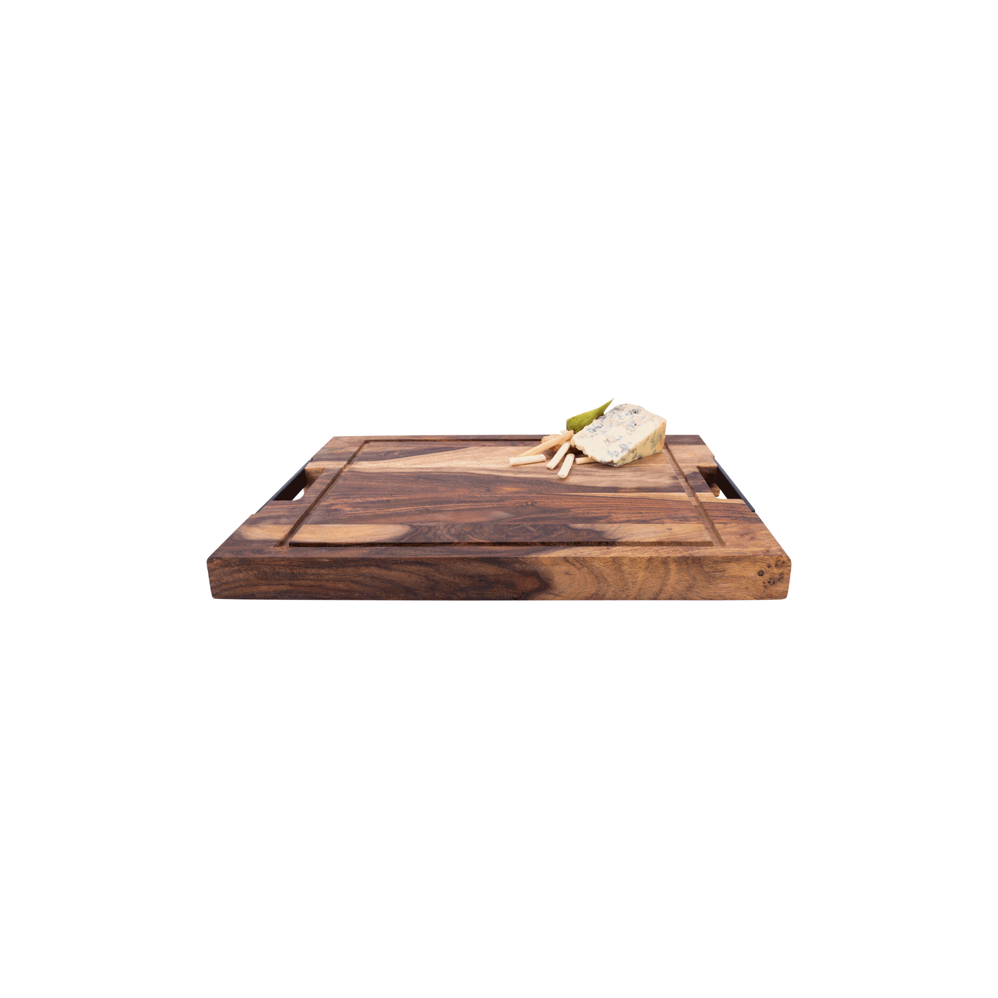 Pure Rose Wood Steakplank sapgoot en handvatten 45 x 35 cm