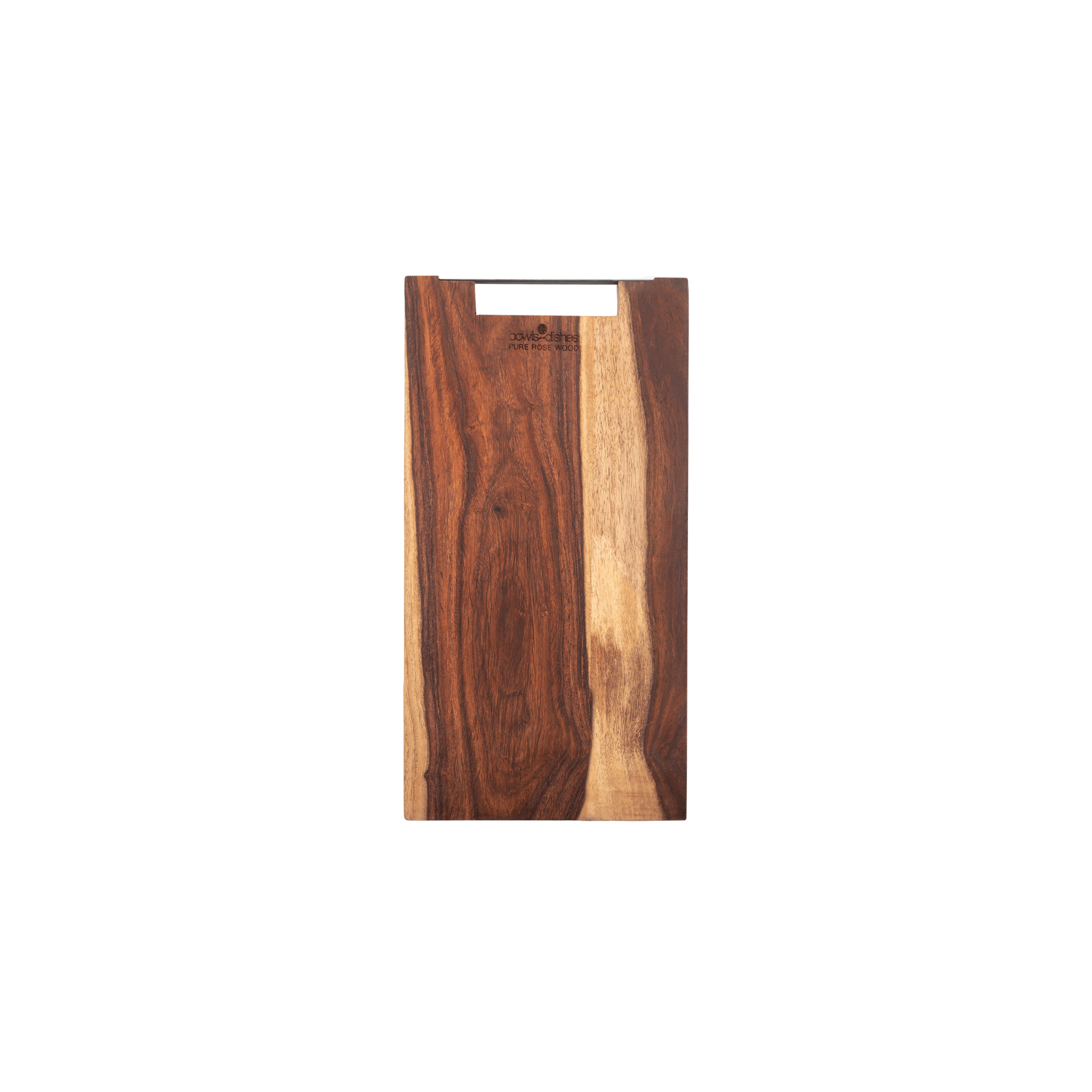 Pure Rose Wood Serveerplank recht met metalen handvat 39 cm