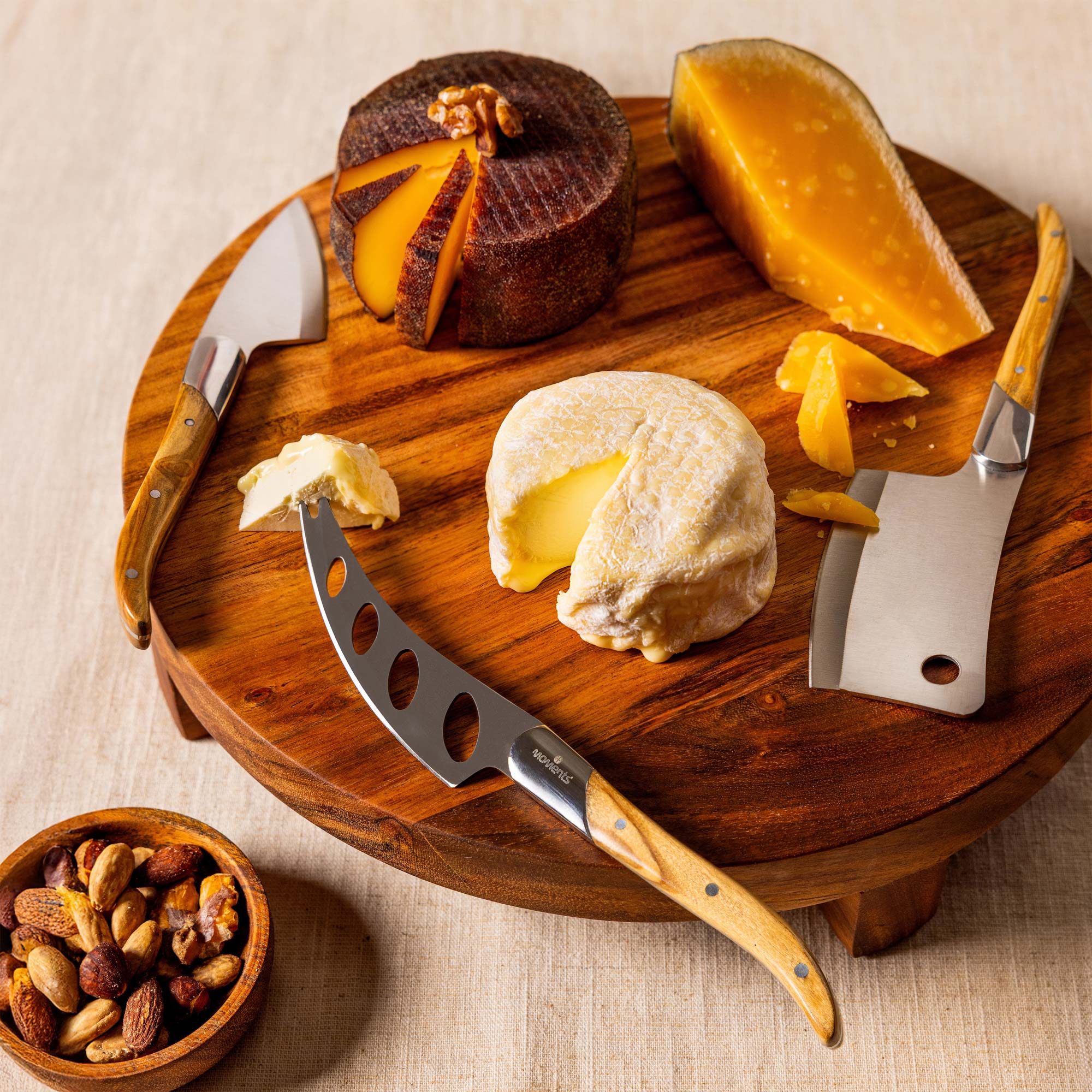 Moments Kaasmessen Olijfhout set van 3