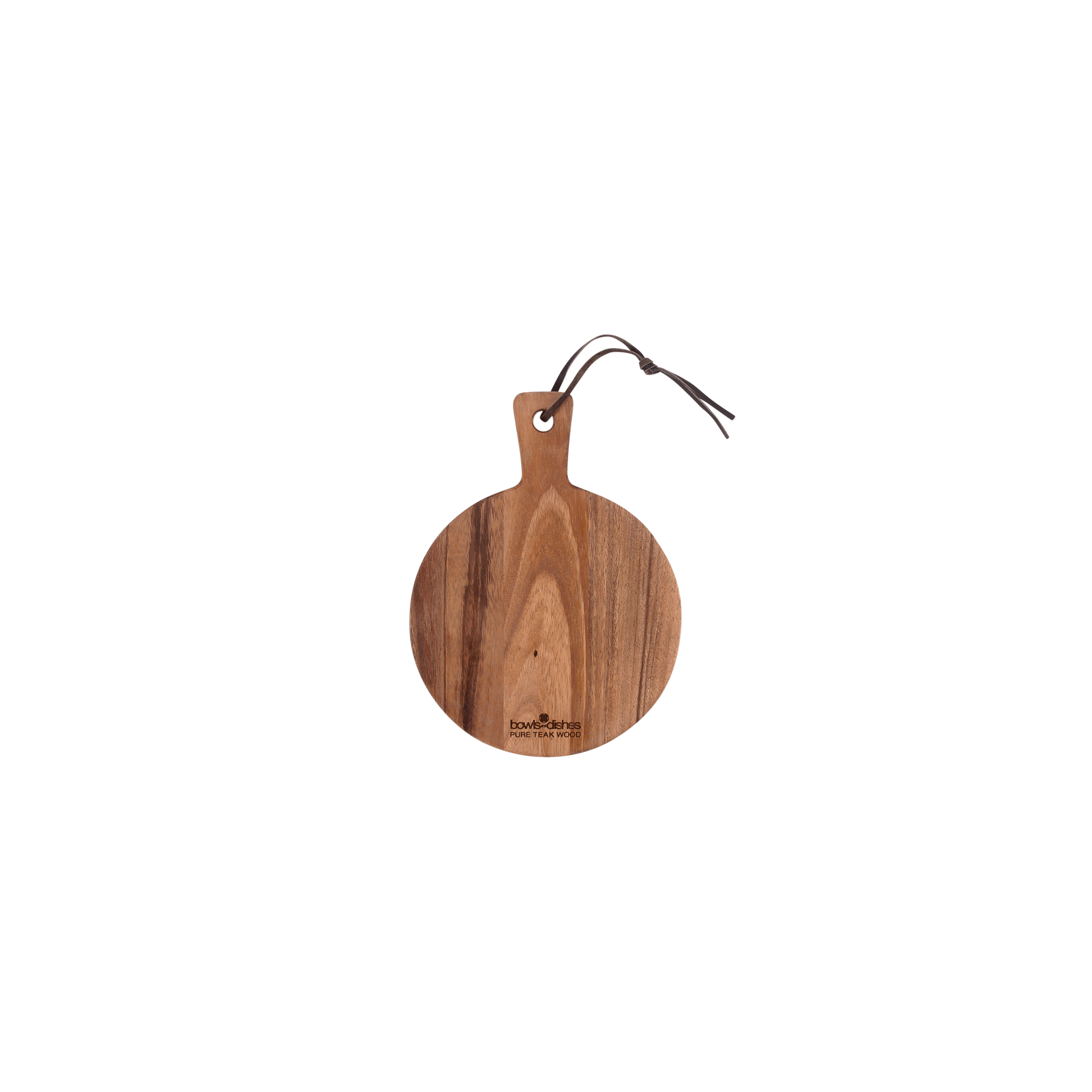 Pure Teak Wood Serveerplank rond met handvat Ø 20 x2cm