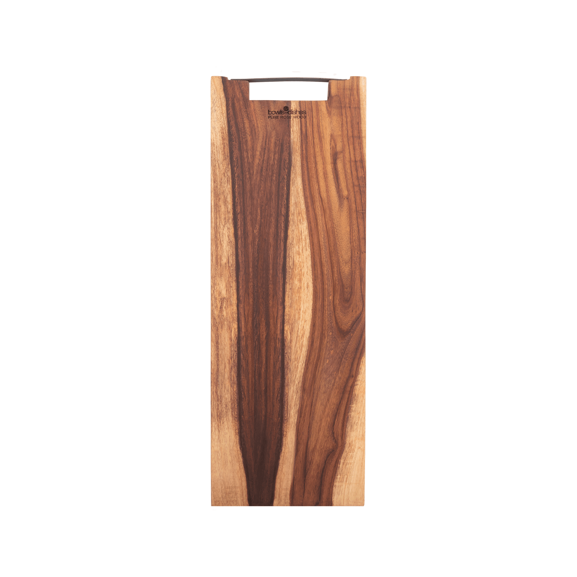 Pure Rose Wood Serveerplank recht met metalen handvat 59 cm Pure Rose Wood Serveerplank recht met metalen handvat 59 cm