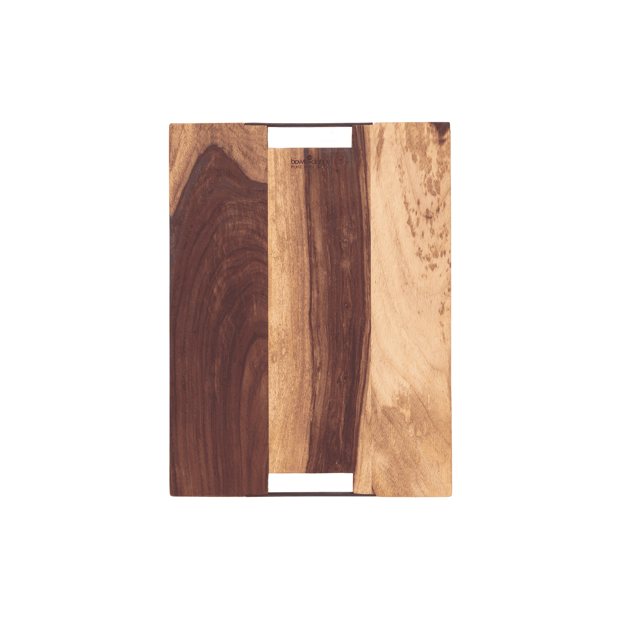 Pure Rose Wood Serveerplank 2 metalen handvatten 45 x 35 cm