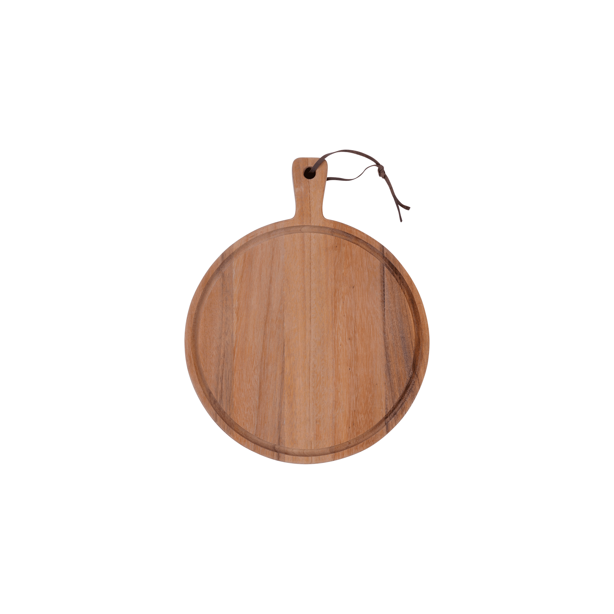 Pure Teak Wood Serveerplank rond Ø 30 x 3 cm met sapgoot