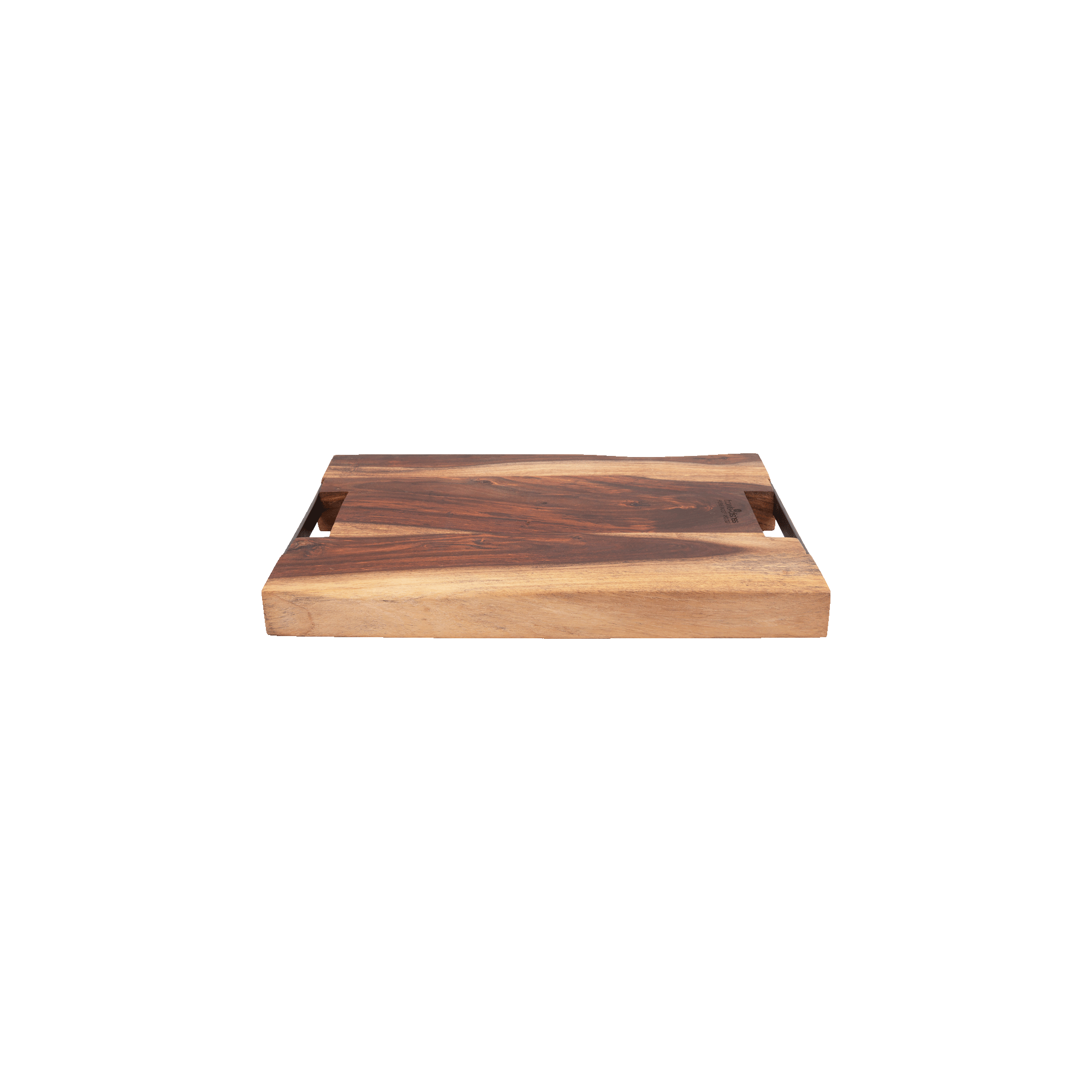 Pure Rose Wood Serveerplank 2 metalen handvatten 40 x 30 cm