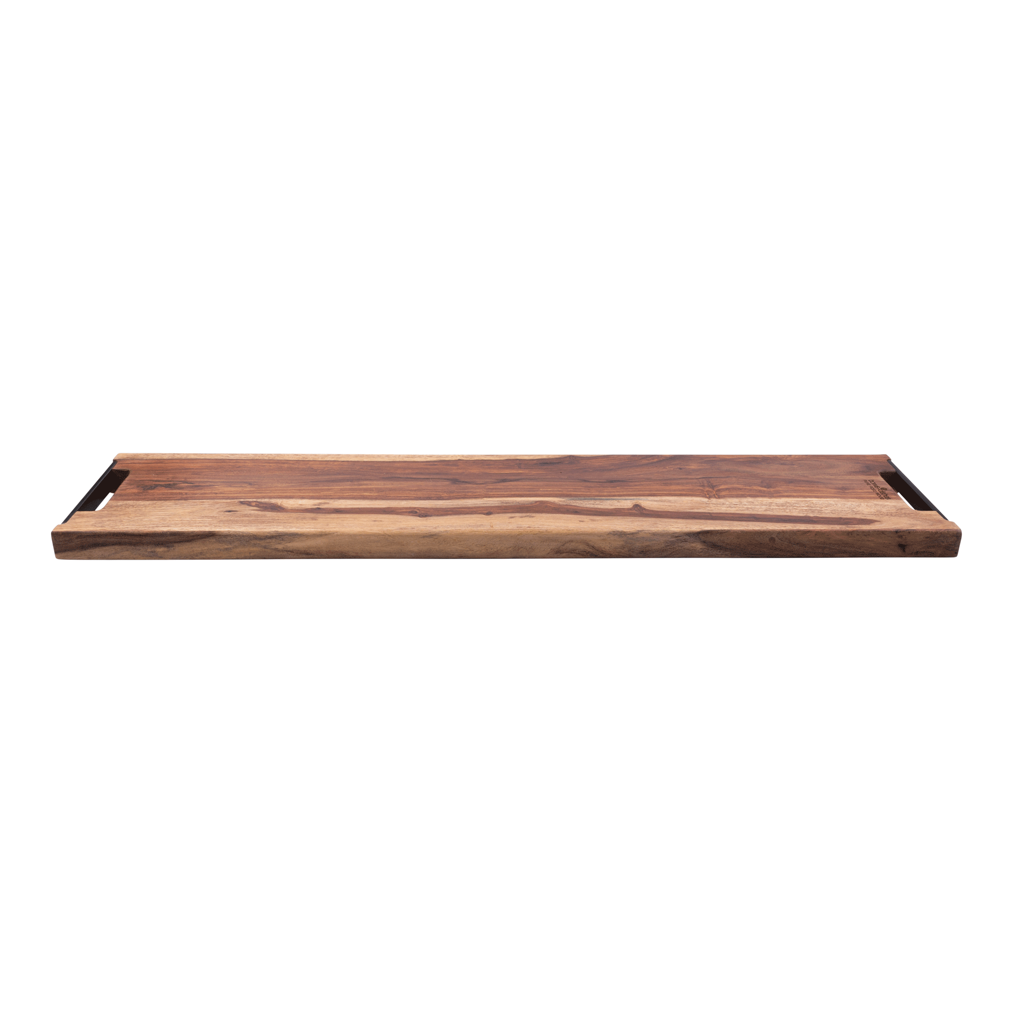 Pure Rose Wood Serveerplank met 2 metalen handvatten 85 cm