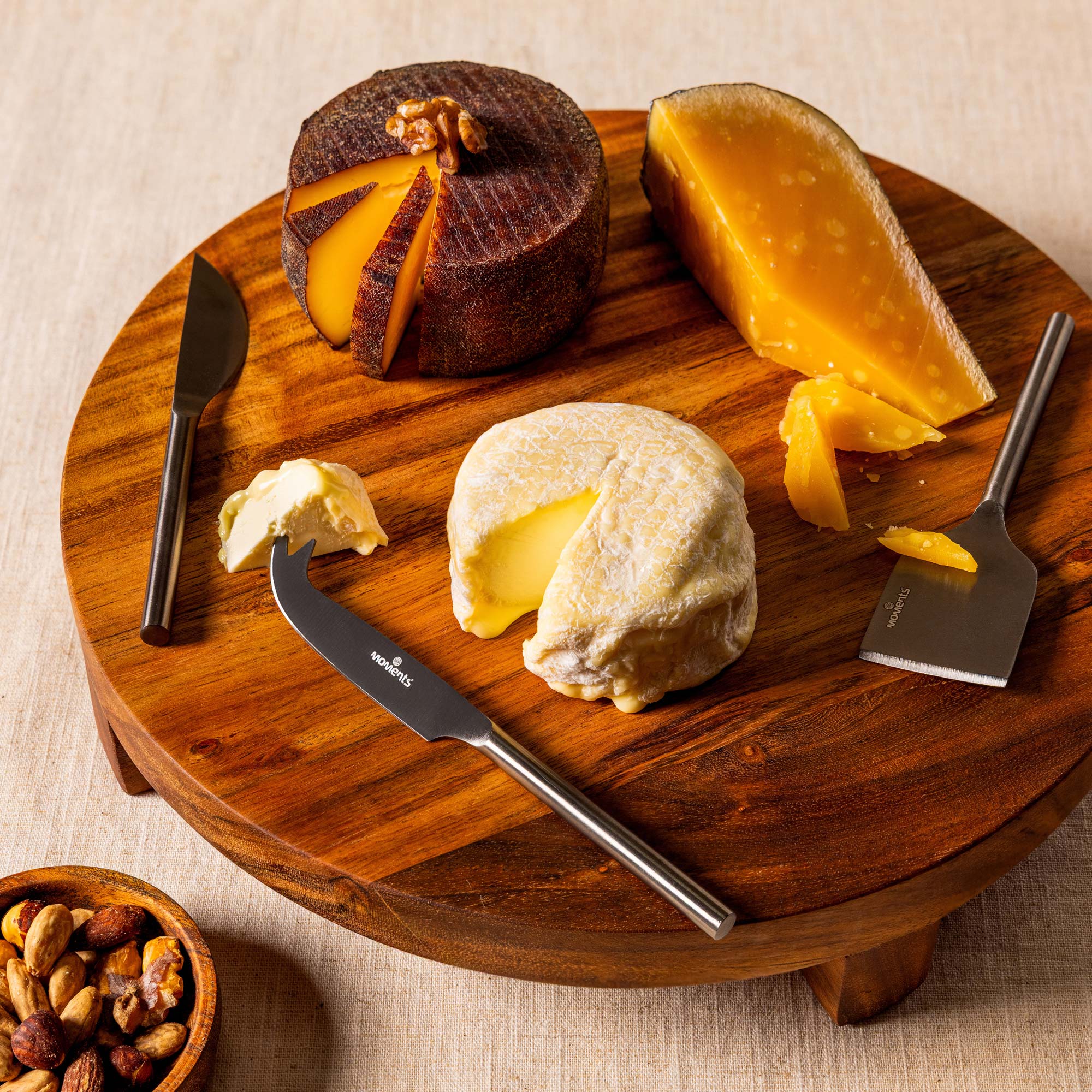 Moments Kaasmessen 14 cm Titanium set van 3