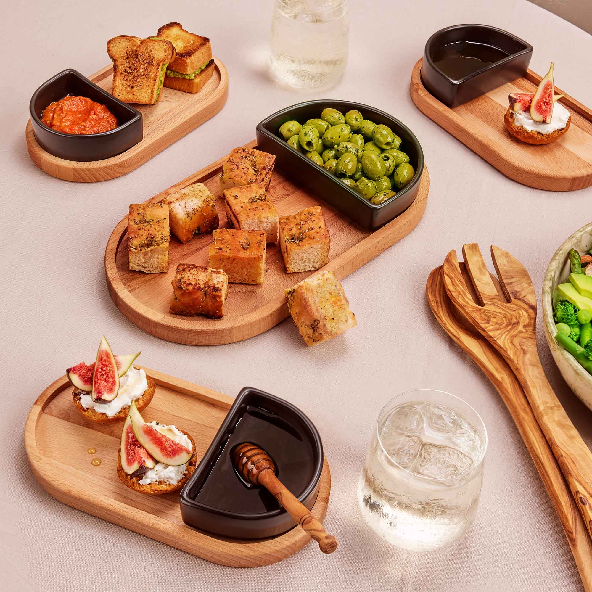 Stoneware Borrel bakje halfrond 12 x 9 cm zwart