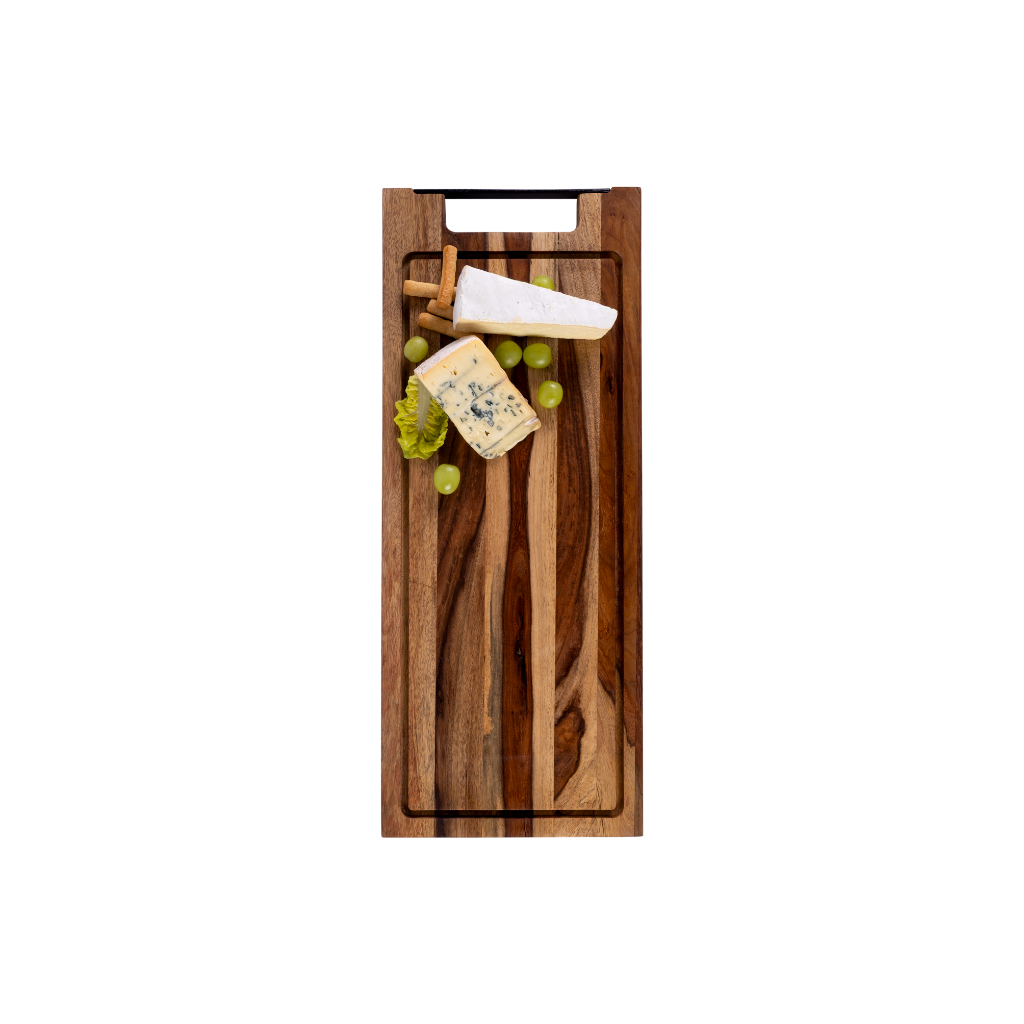 Pure Rose Wood Serveerplank recht met sapgoot 49 cm