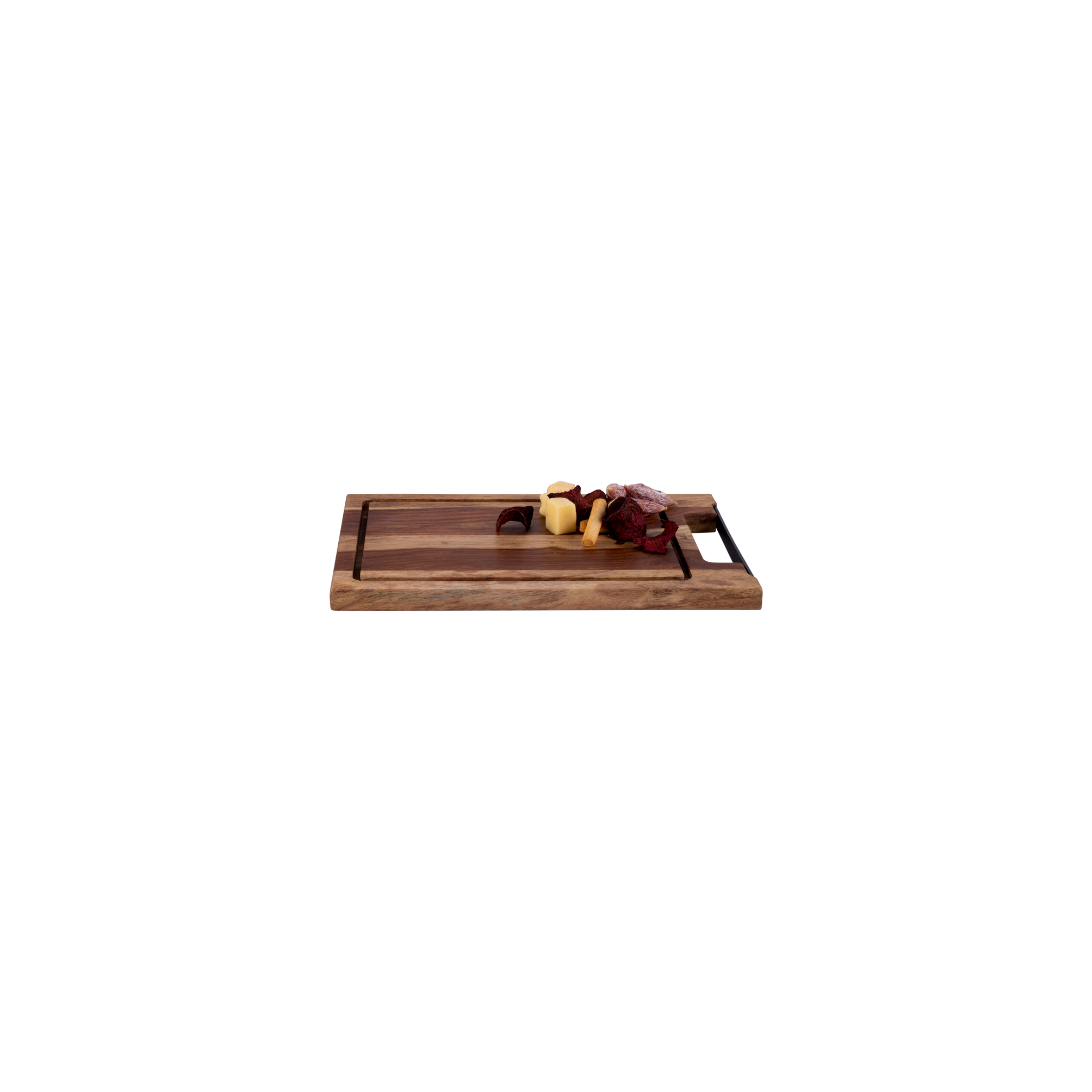 Pure Rose Wood Serveerplank recht met sapgoot 32 cm