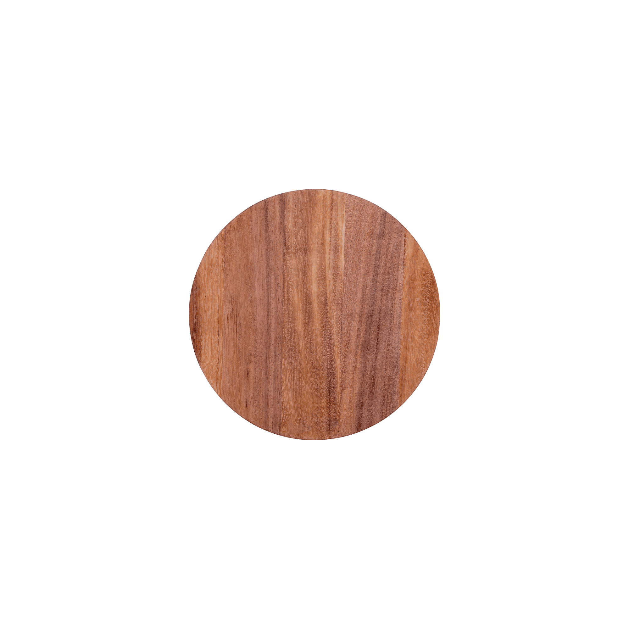 Pure Teak Wood Ronde plank met twee handgrepen 30 x 3 cm