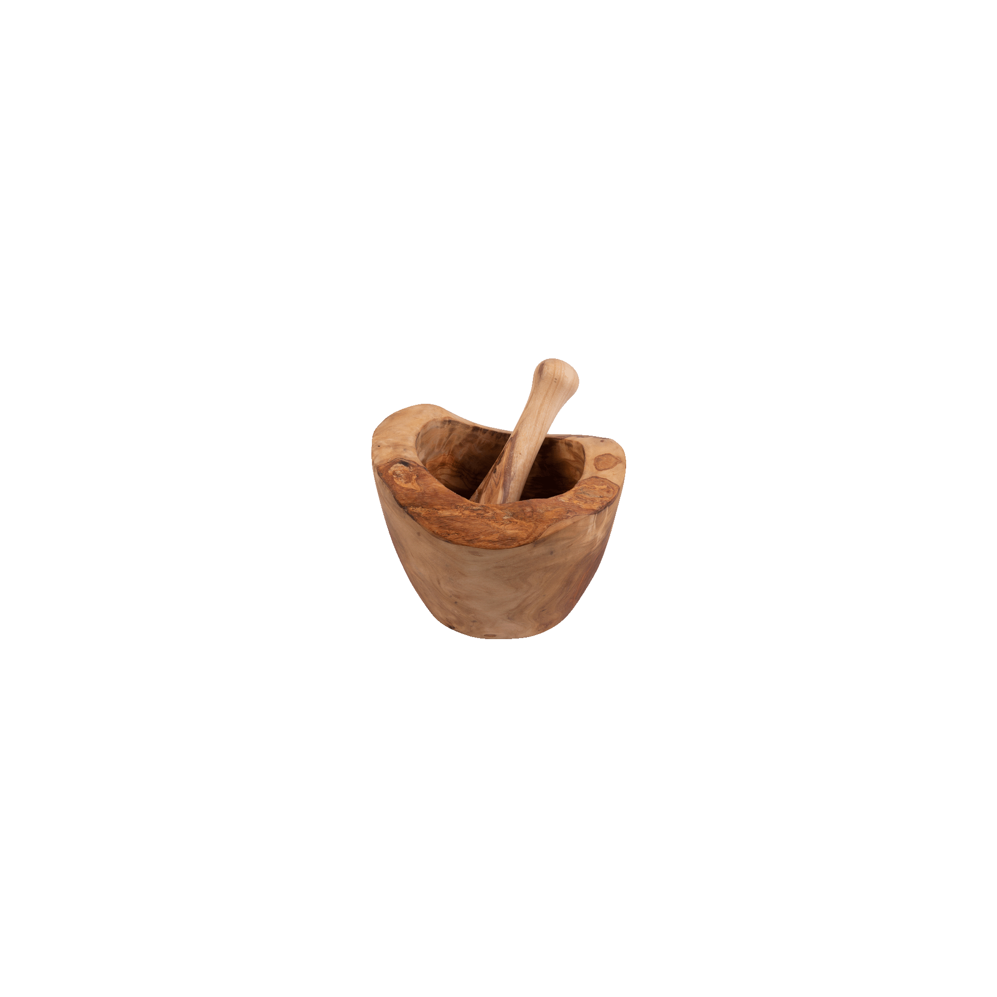 Olijfhouten Vijzel 16 cm met stamper