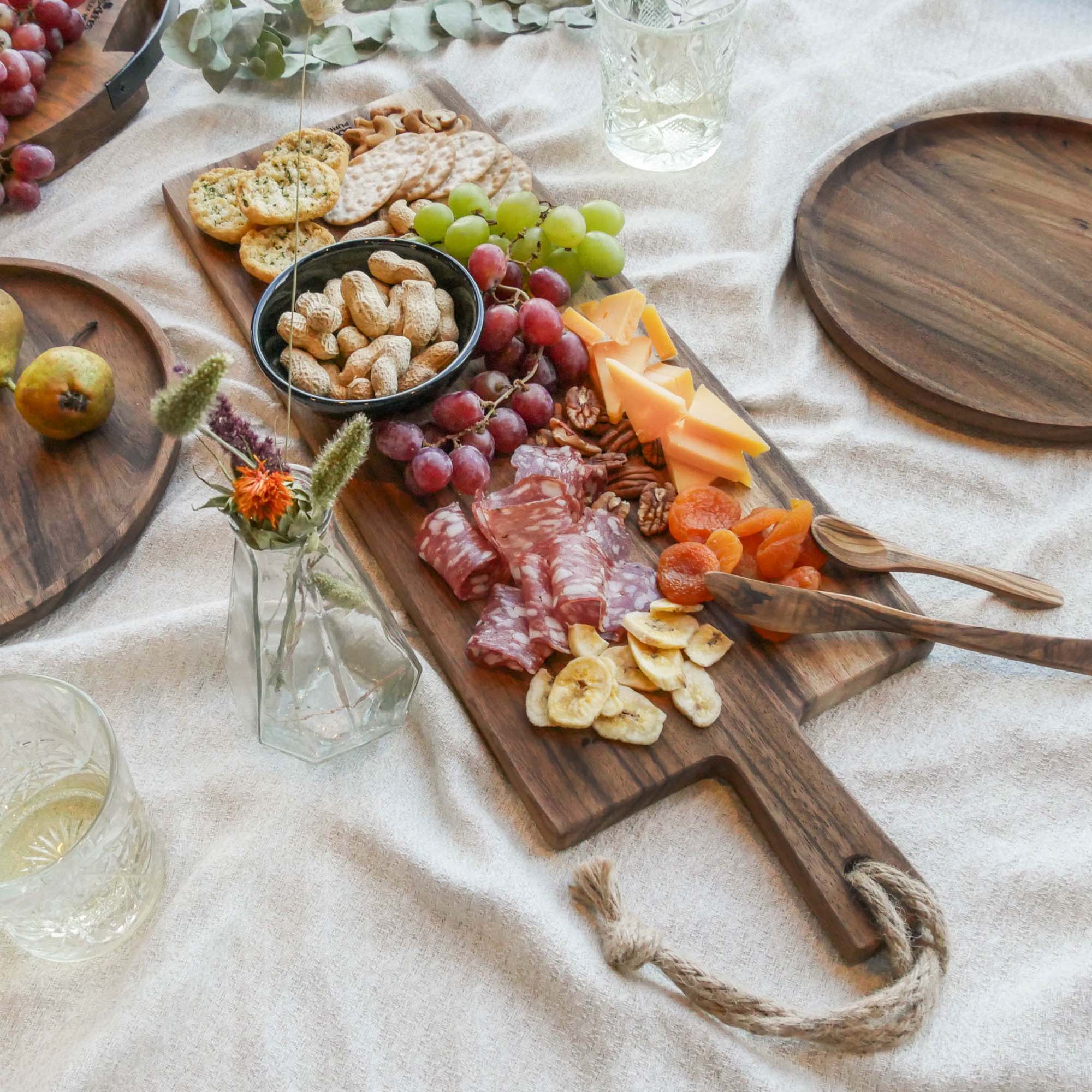 Pure Teak Wood Serveerplank 69 x 20 x 2 cm