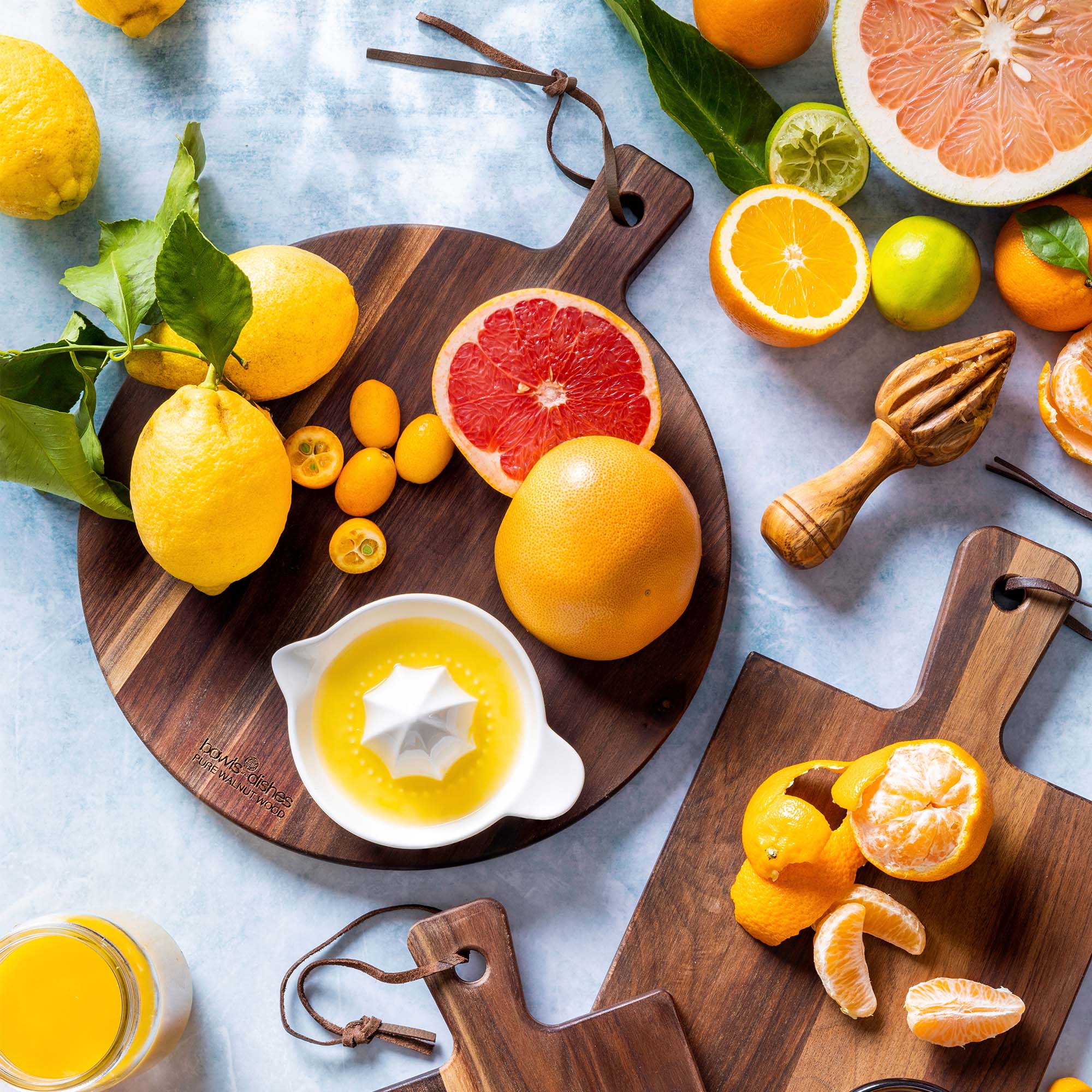 Pure Walnut Wood Serveerplank rond Ø 25 x 1,8 cm