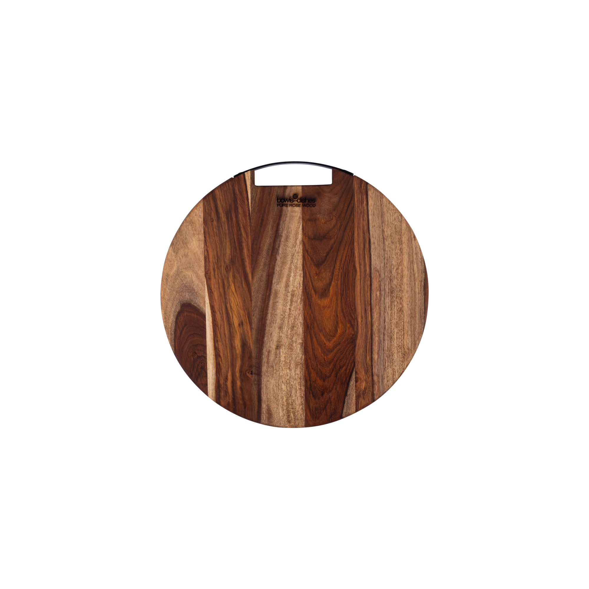 Pure Rose Wood Serveerplank rond 1 metalen handvat Ø 35 cm