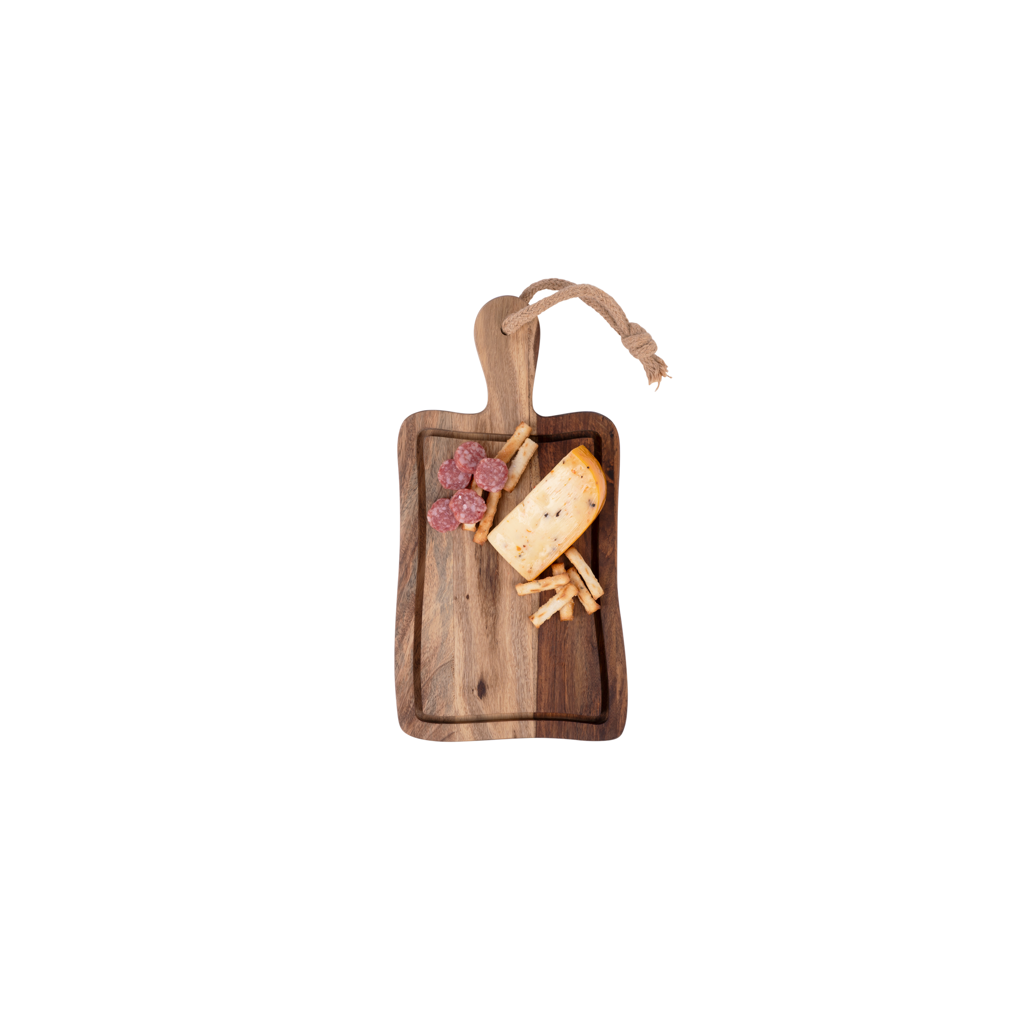 Pure Rose Wood Serveerplank rustiek met sapgoot 35 cm