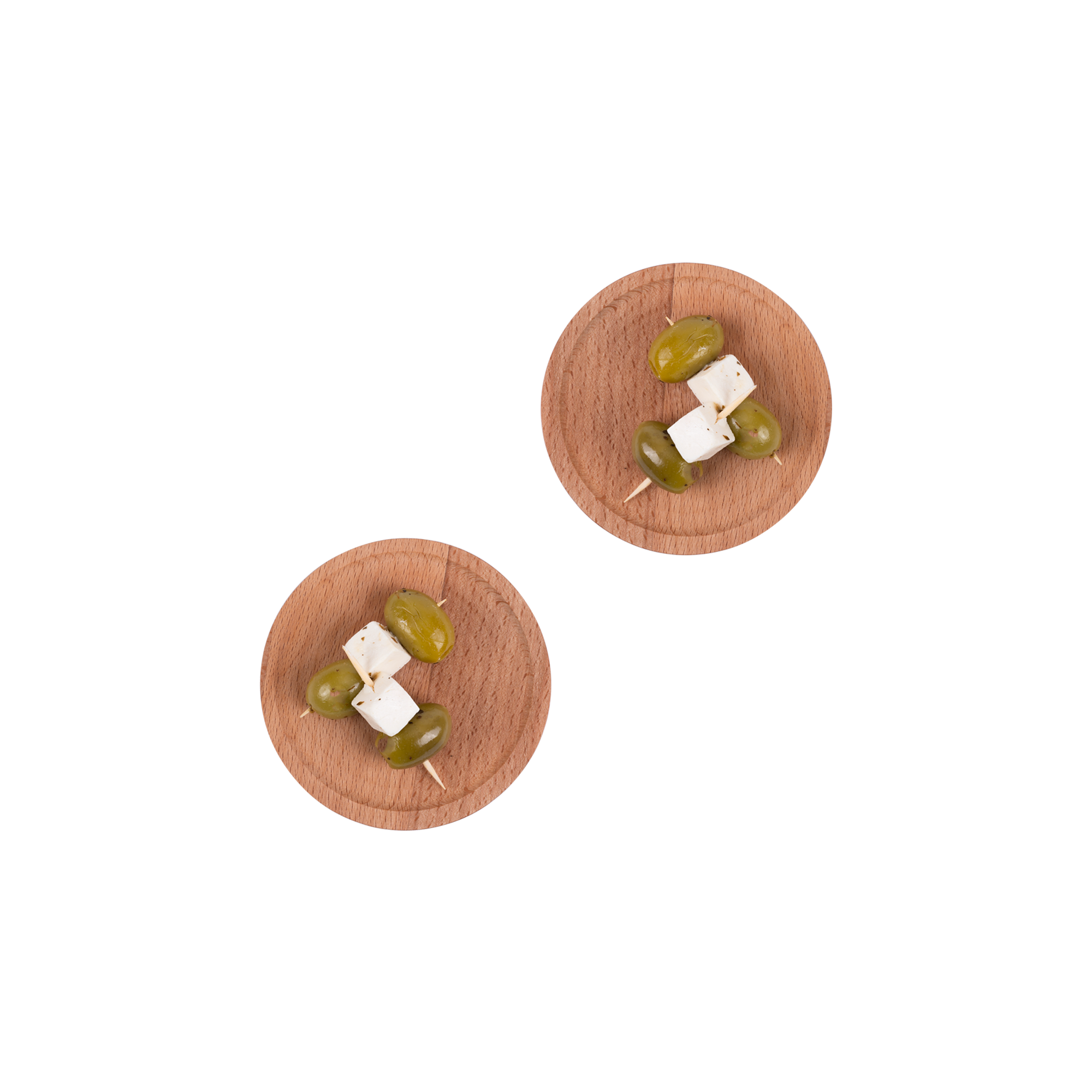 Puur Hout | Beuken Tapasbordje 10 cm set van 2