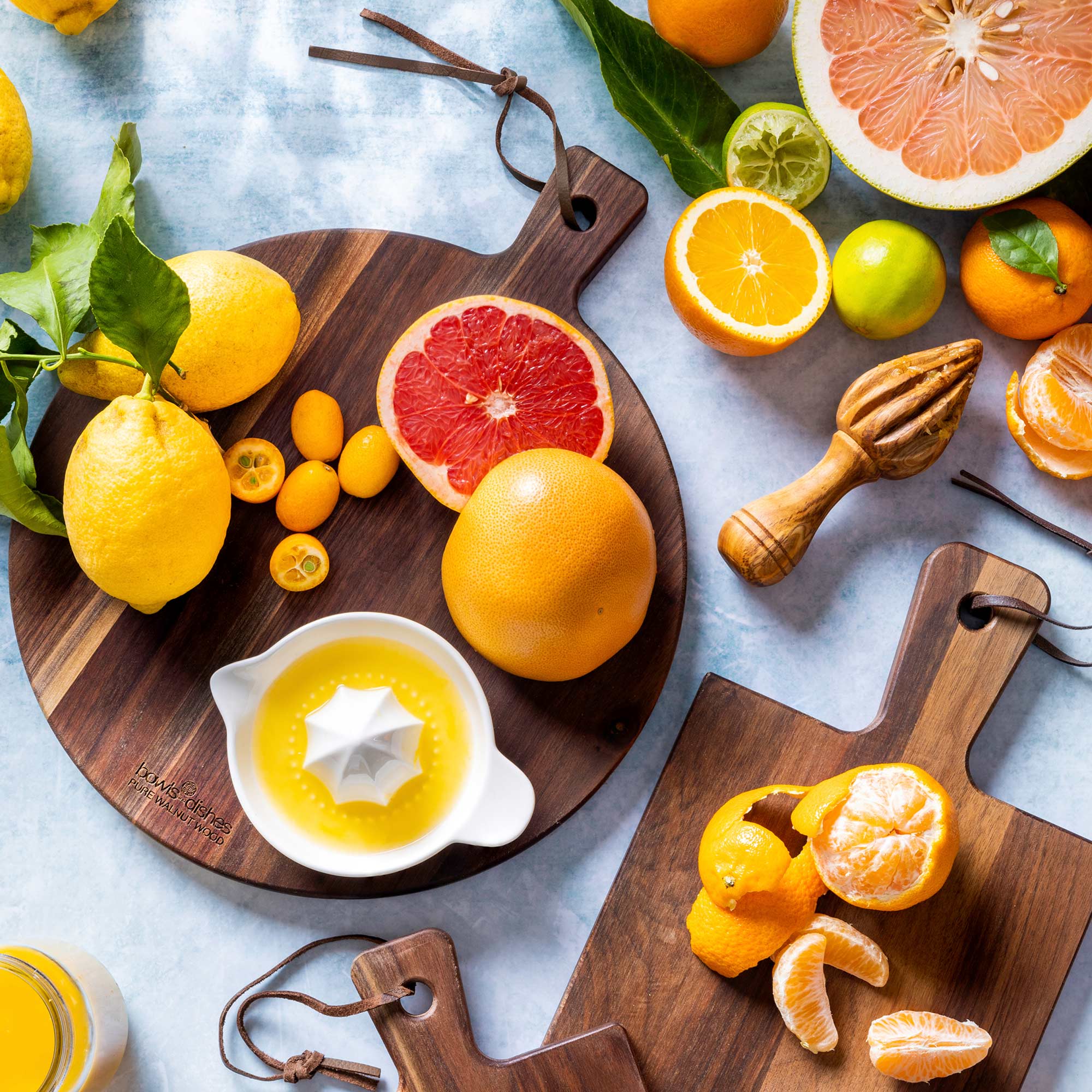 Pure Walnut Wood Serveerplank rond Ø 25 x 1,8 cm