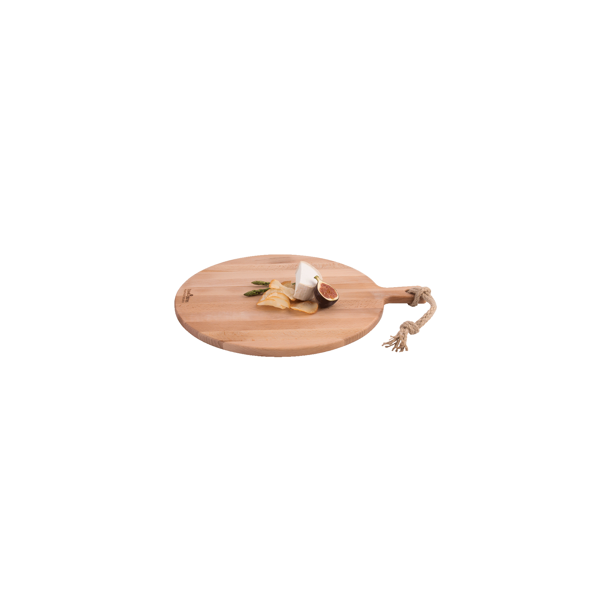 Pure Beech Wood Serving Board round 33 x 2 cm