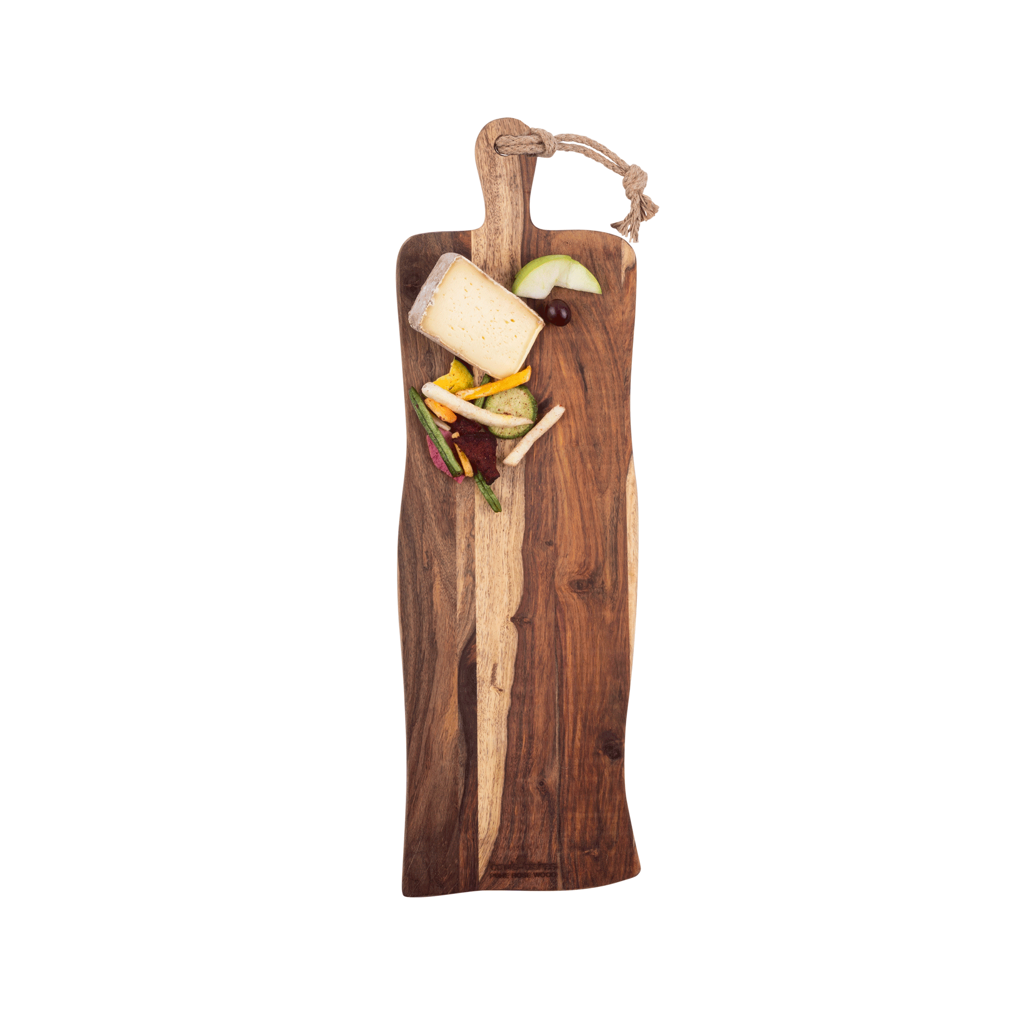 Pure Rose Wood Serveerplank rustiek met handvat 59 cm