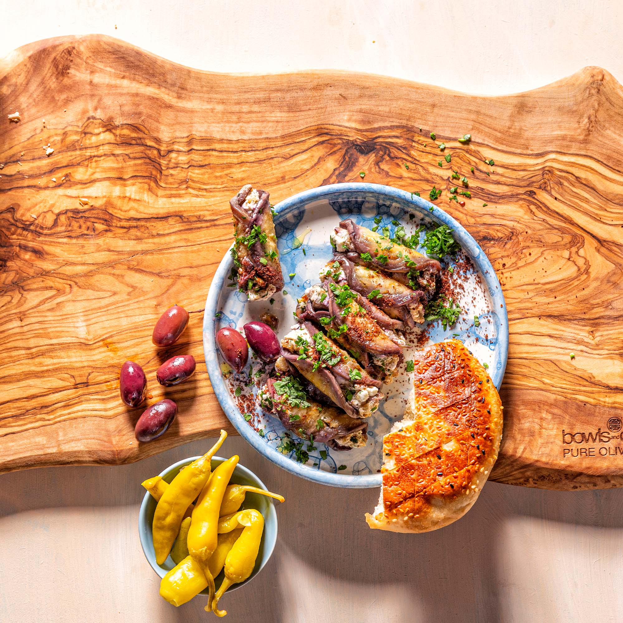 Olijfhouten Buffetplank L 70 - 85 cm