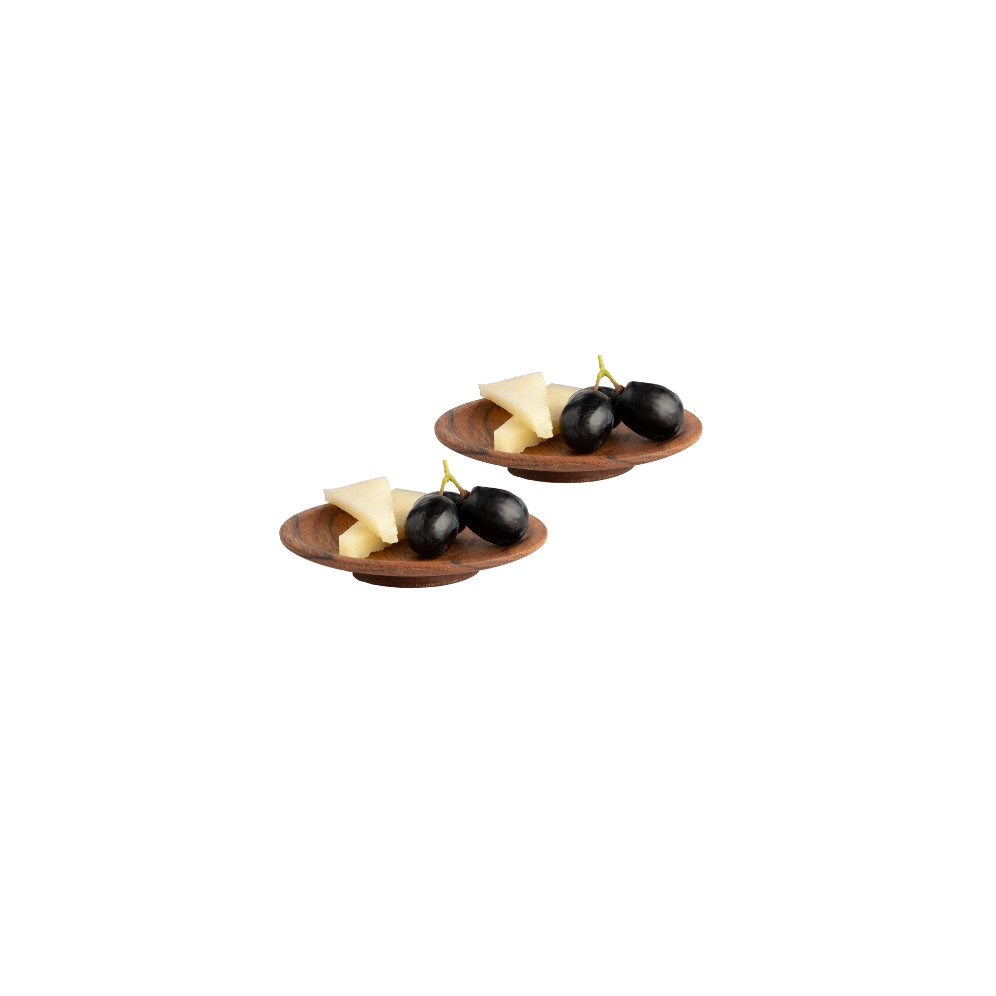 Pure Acacia Wood Tapasbordje 10 cm set van 2
