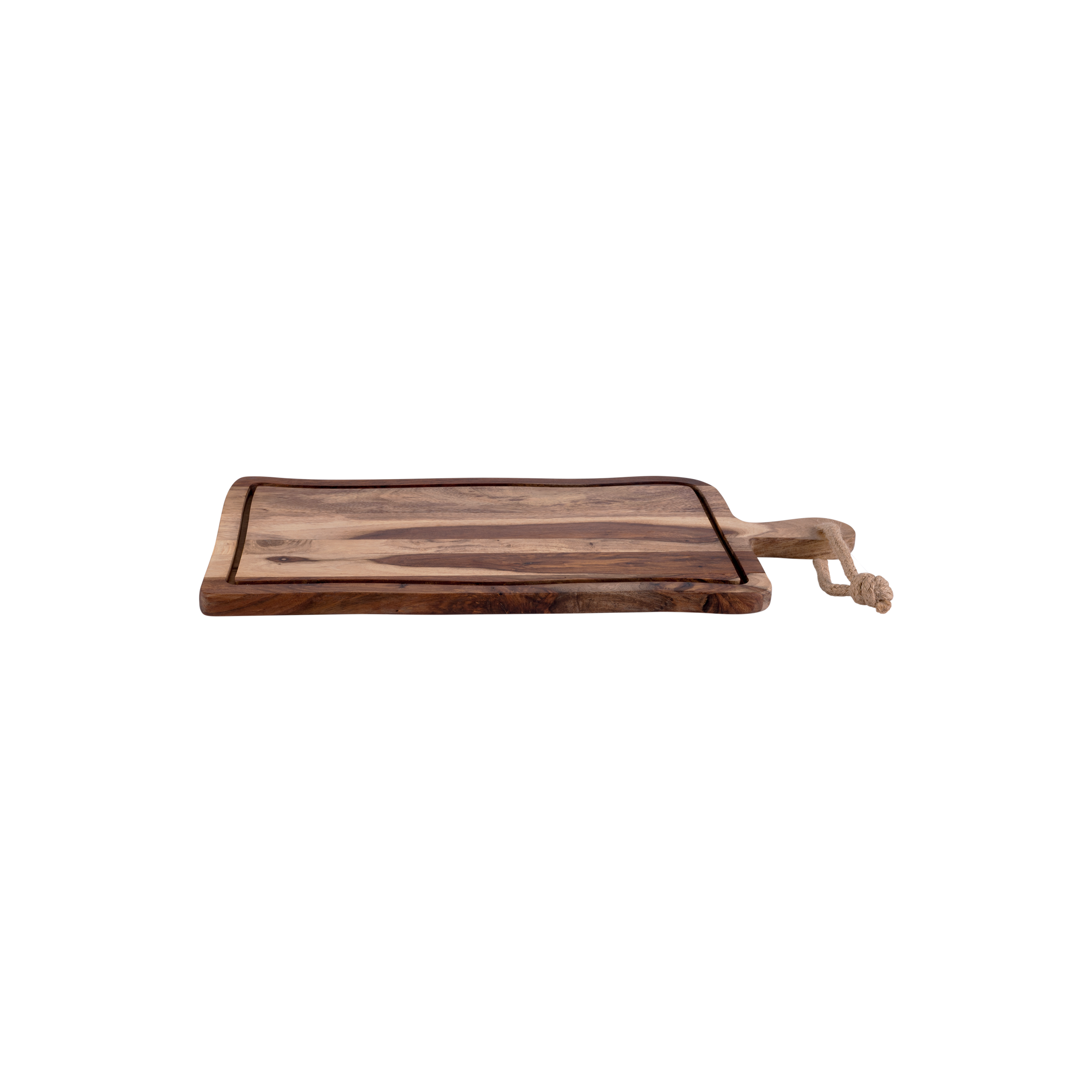 Pure Rose Wood Serveerplank rustiek met sapgoot 49x23.5 cm
