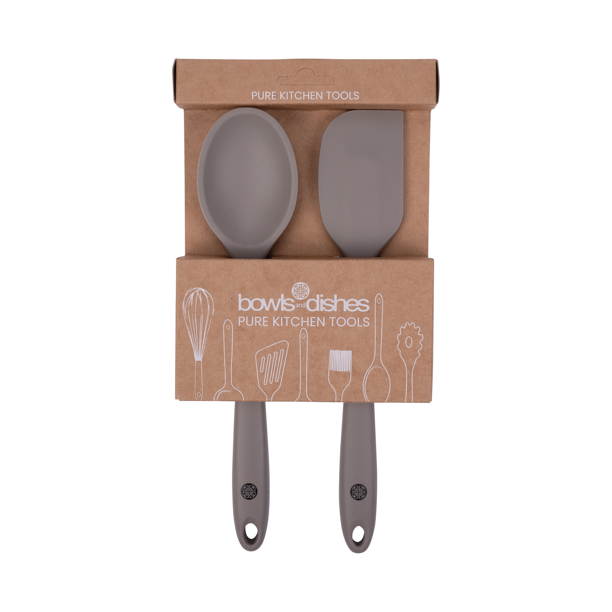 Pure Kitchen Tools set Lepel + Pannenlikker Taupe